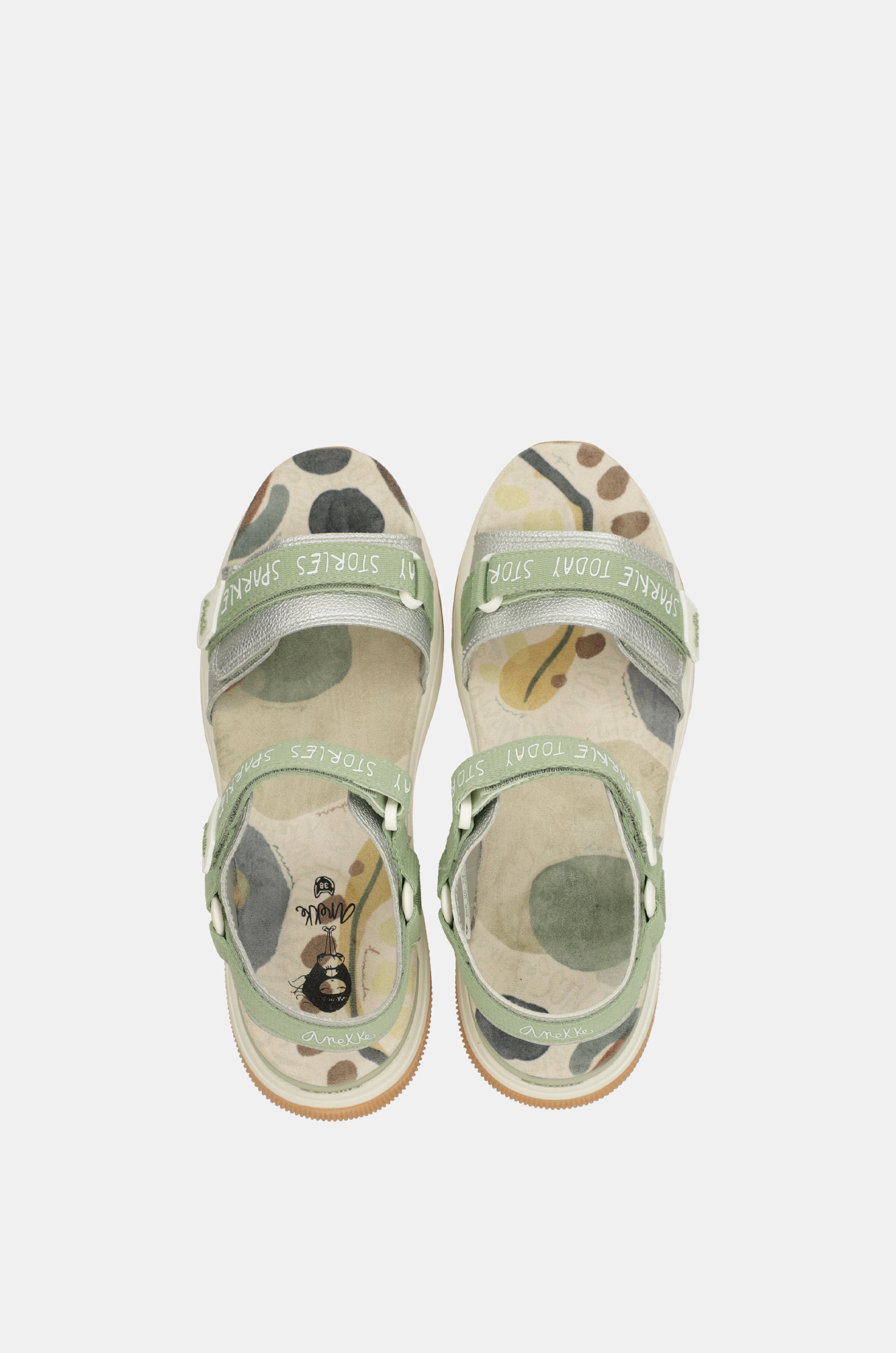 Green sports sandals