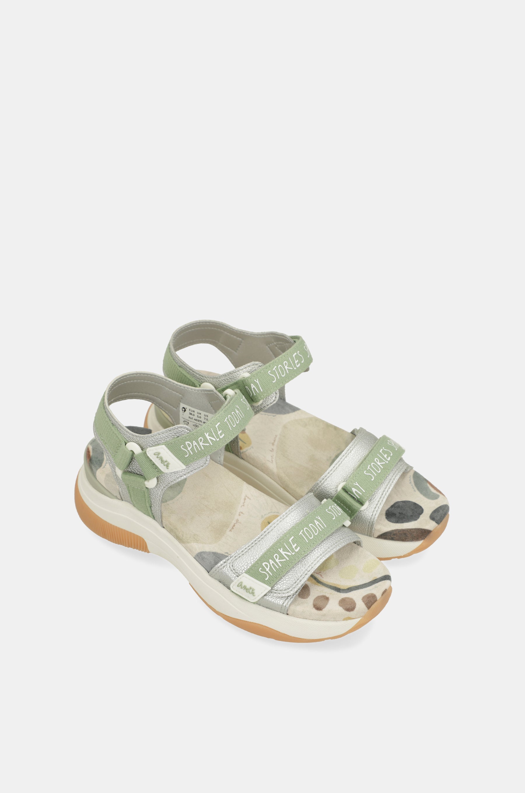 Green sports sandals