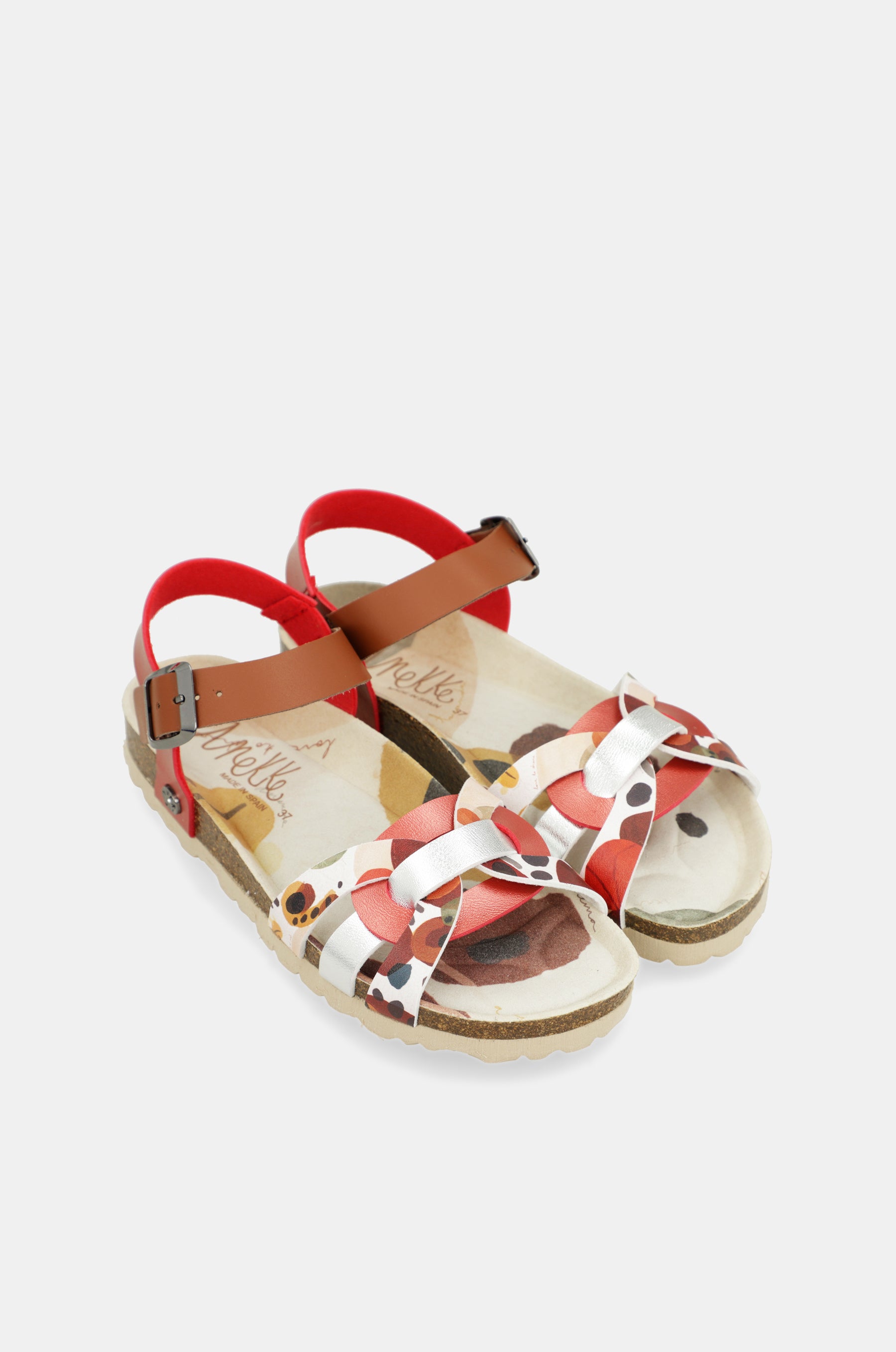 Alma red strappy sandals