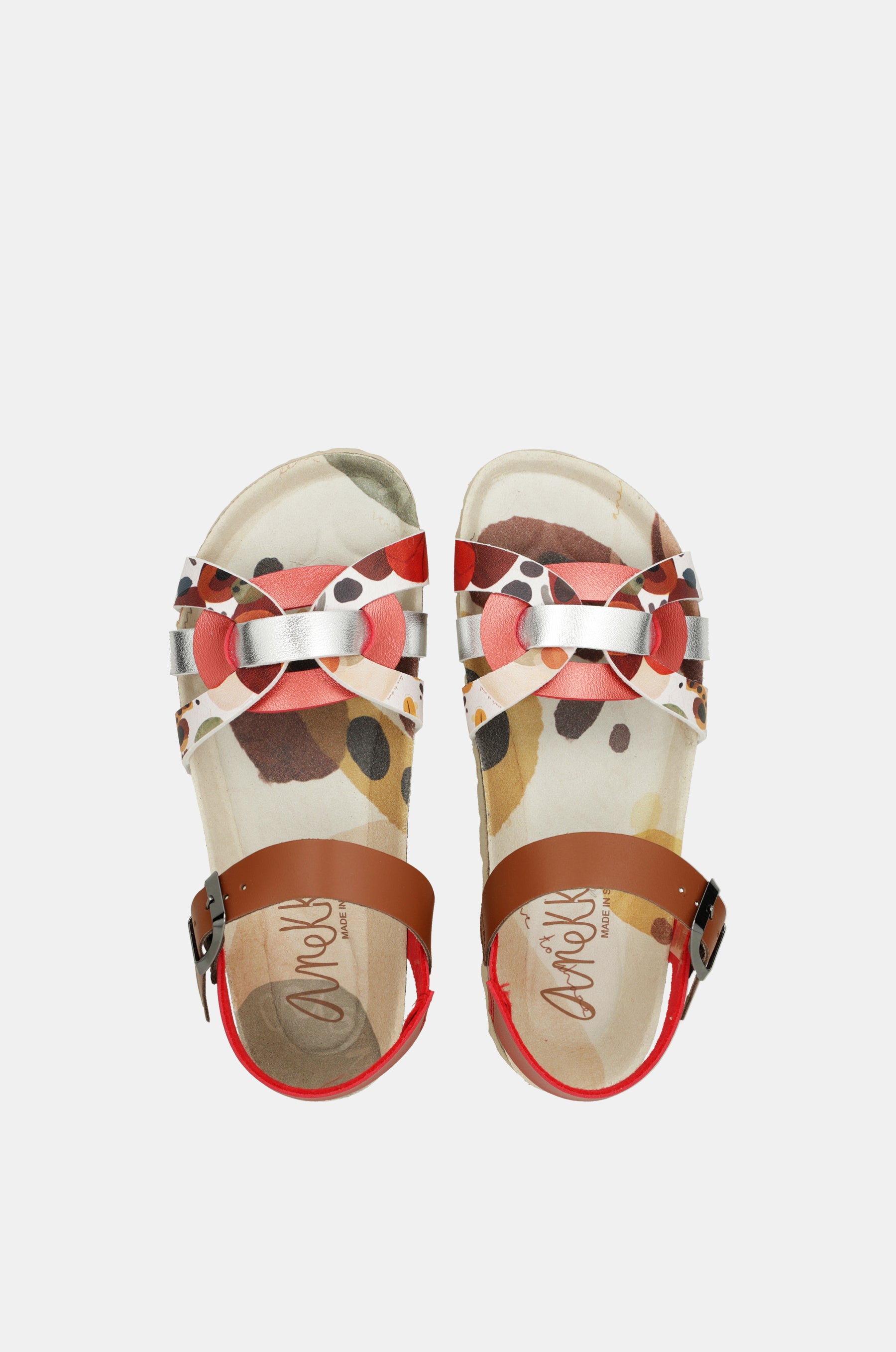 Alma red strappy sandals