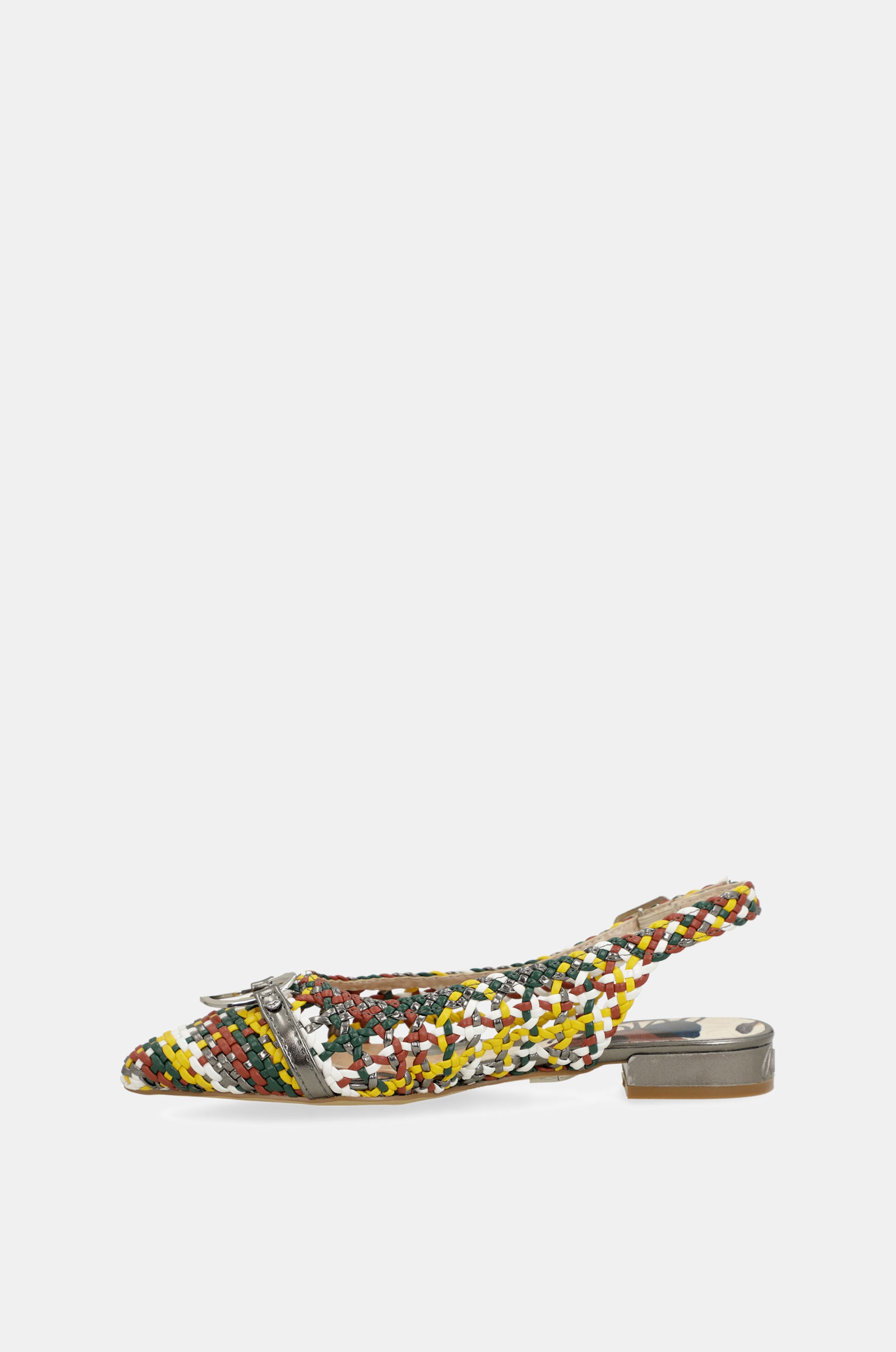 Multicolor slingback ballet flats