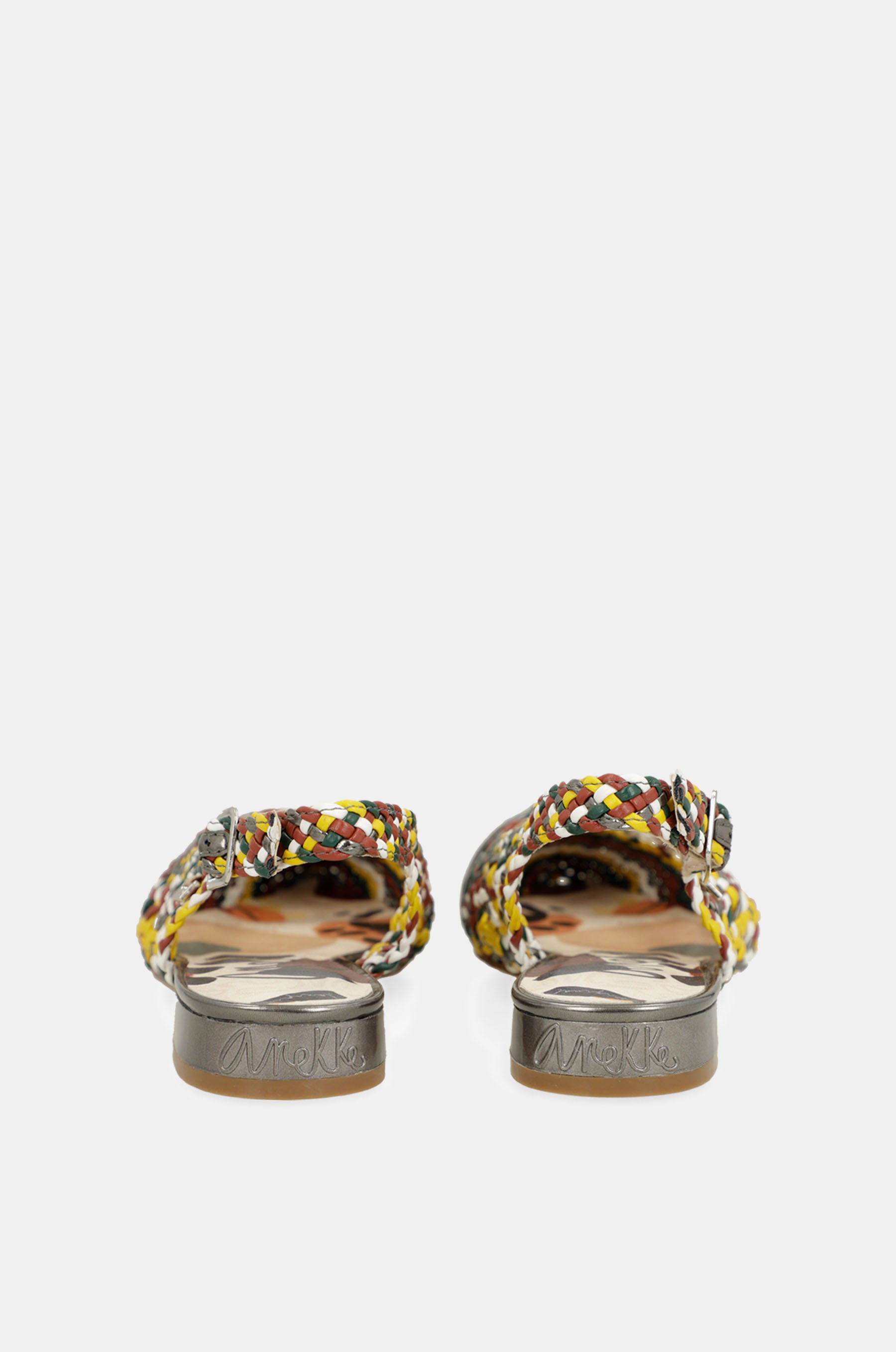Multicolor slingback ballet flats