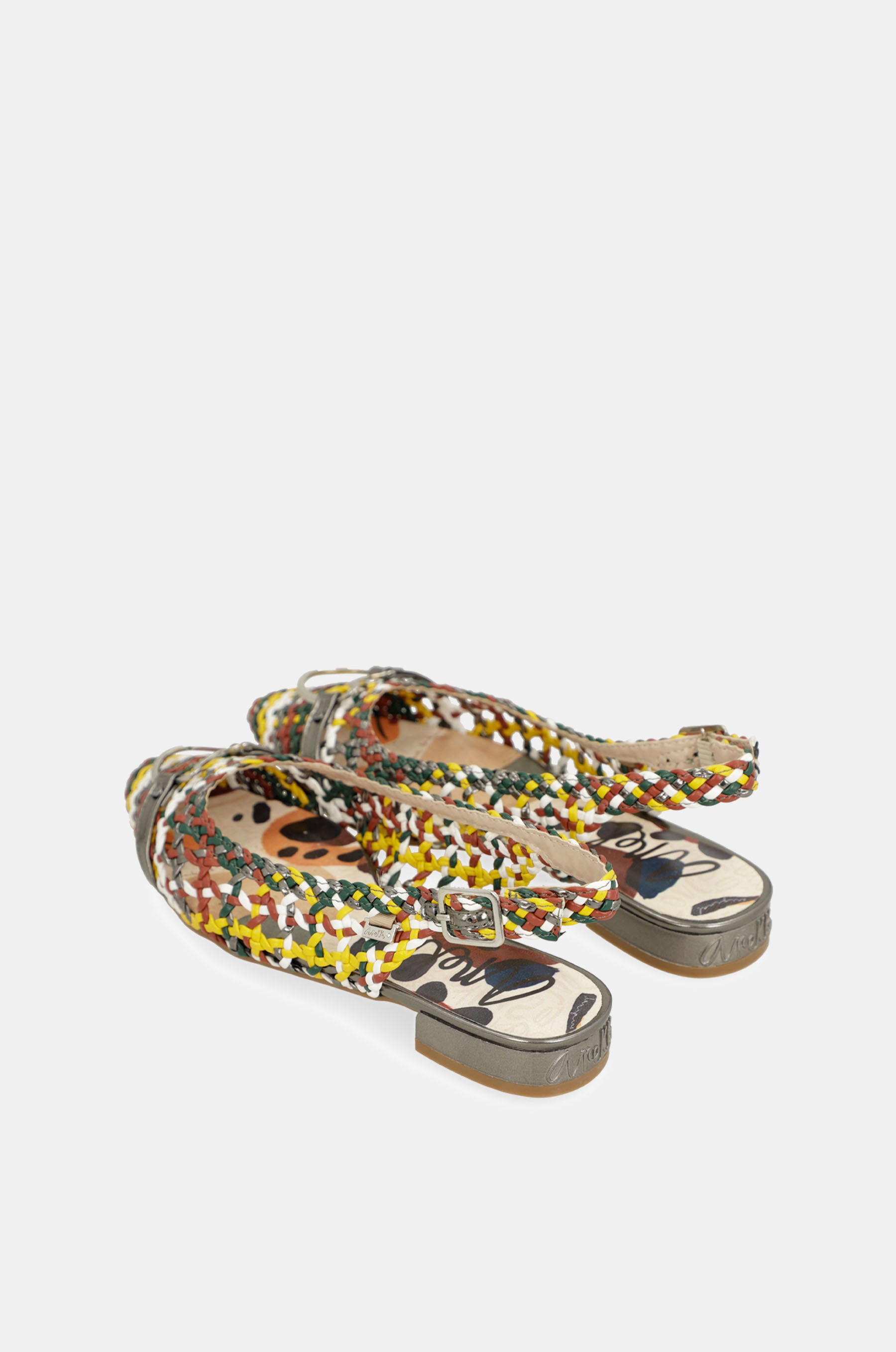 Multicolor slingback ballet flats
