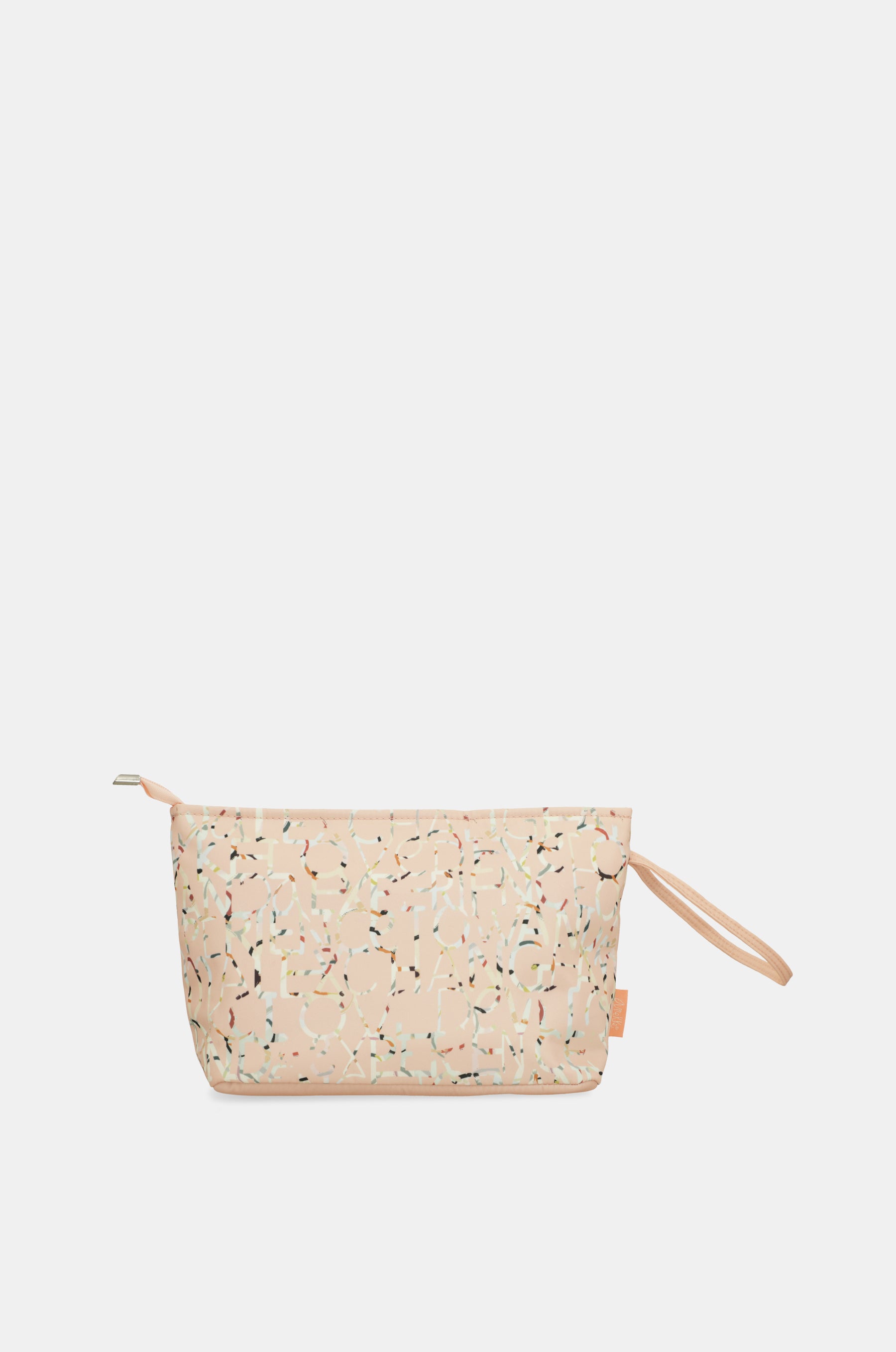 Large pink printed beach bag