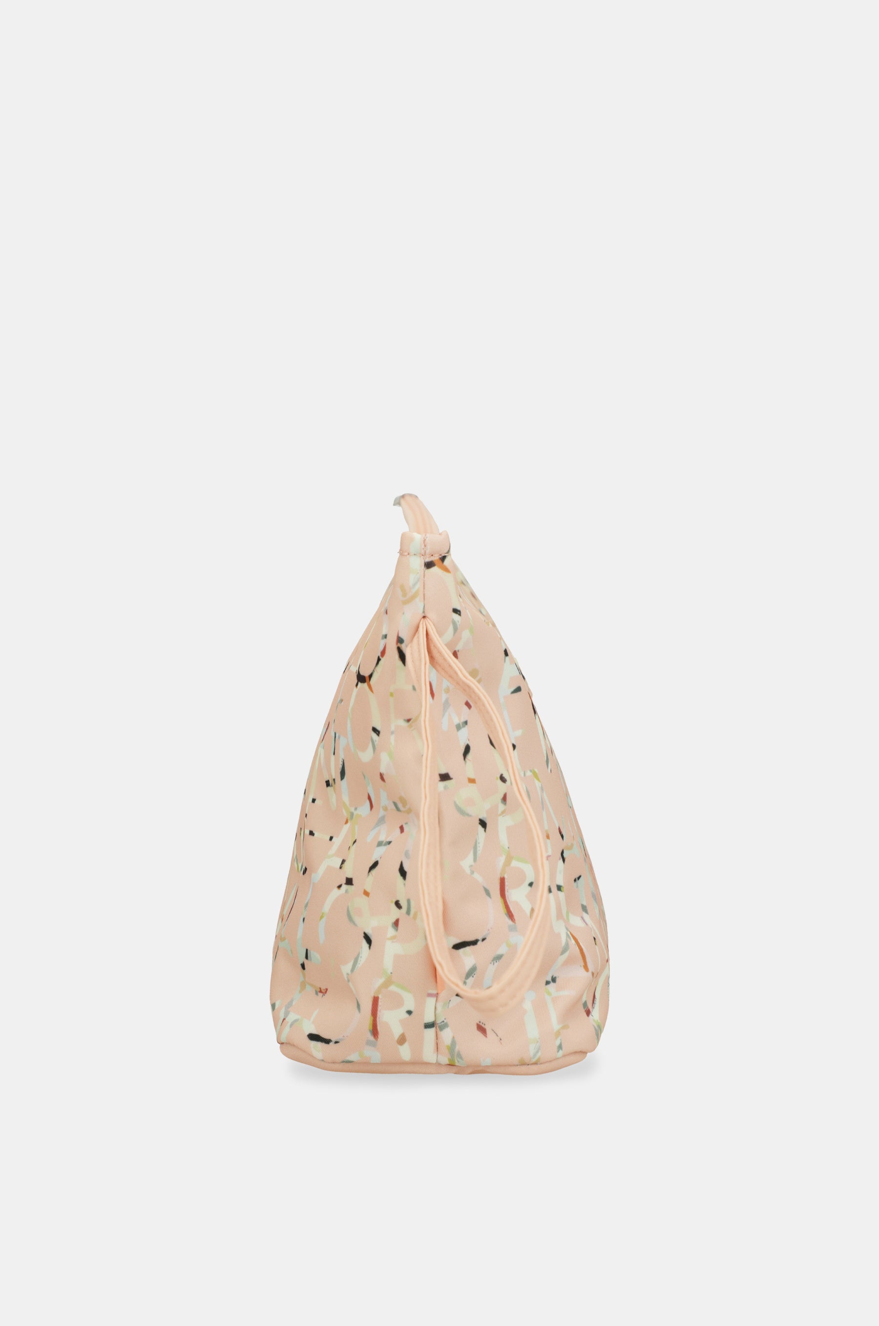 Large pink printed beach bag