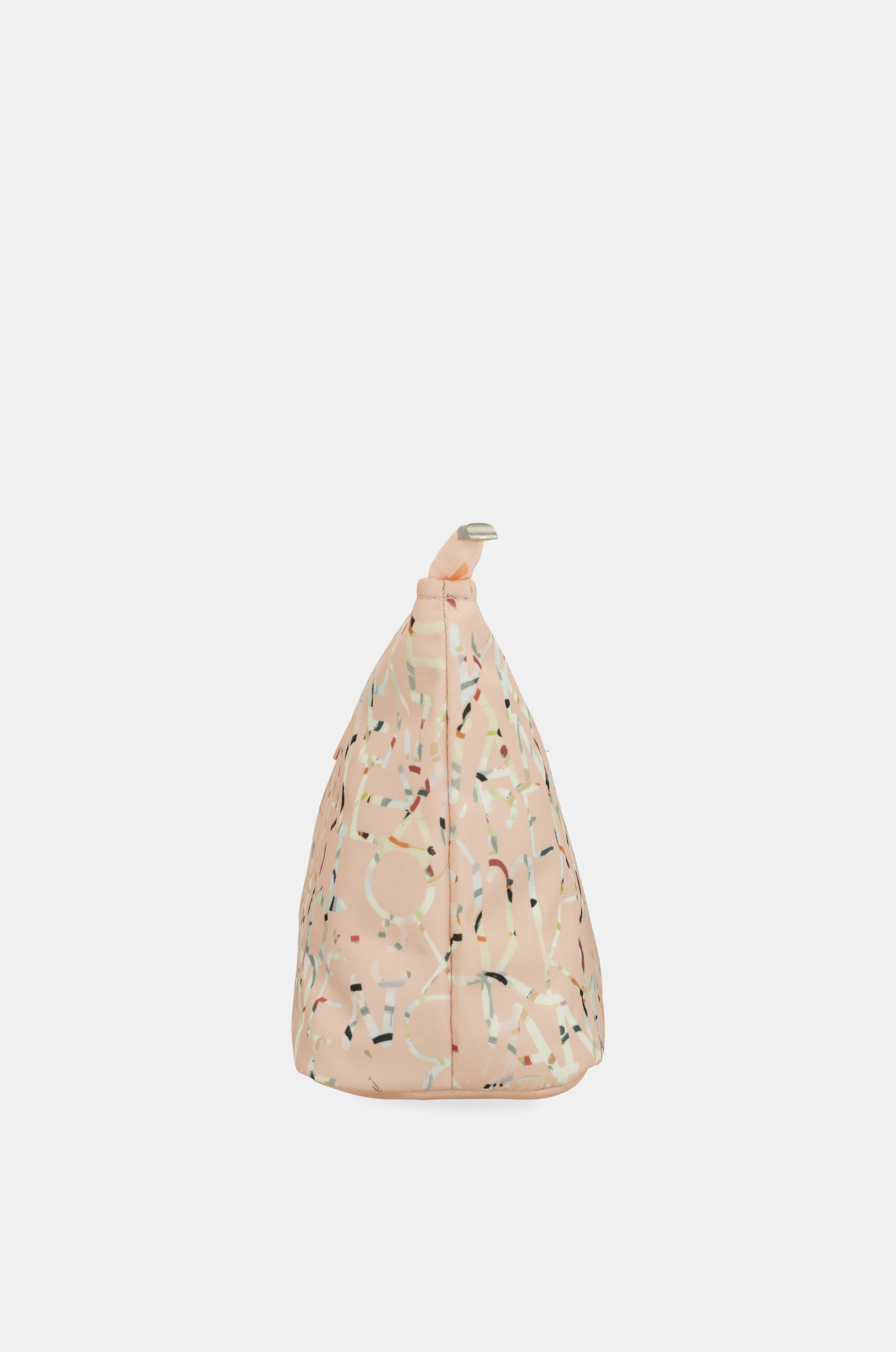 Large pink printed beach bag