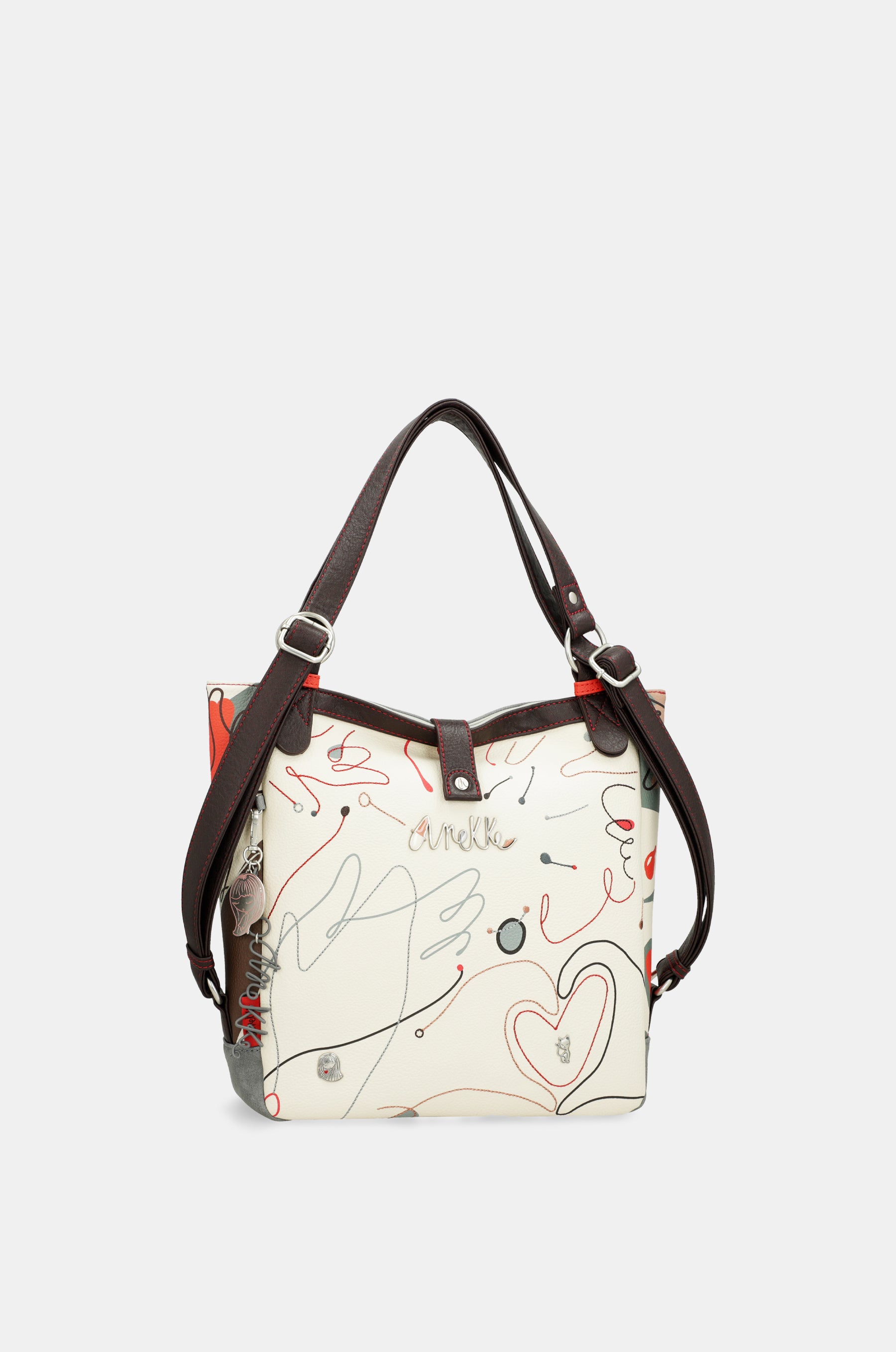 Convertible shoulder bag into backpack Alma