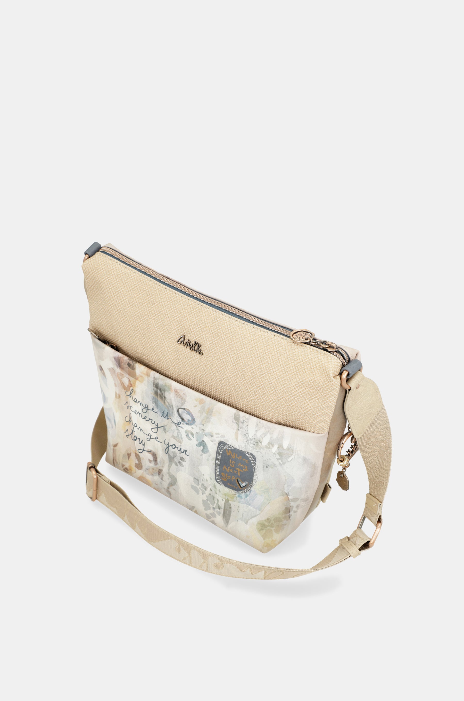 Large crossbody bag with front pocket Memories