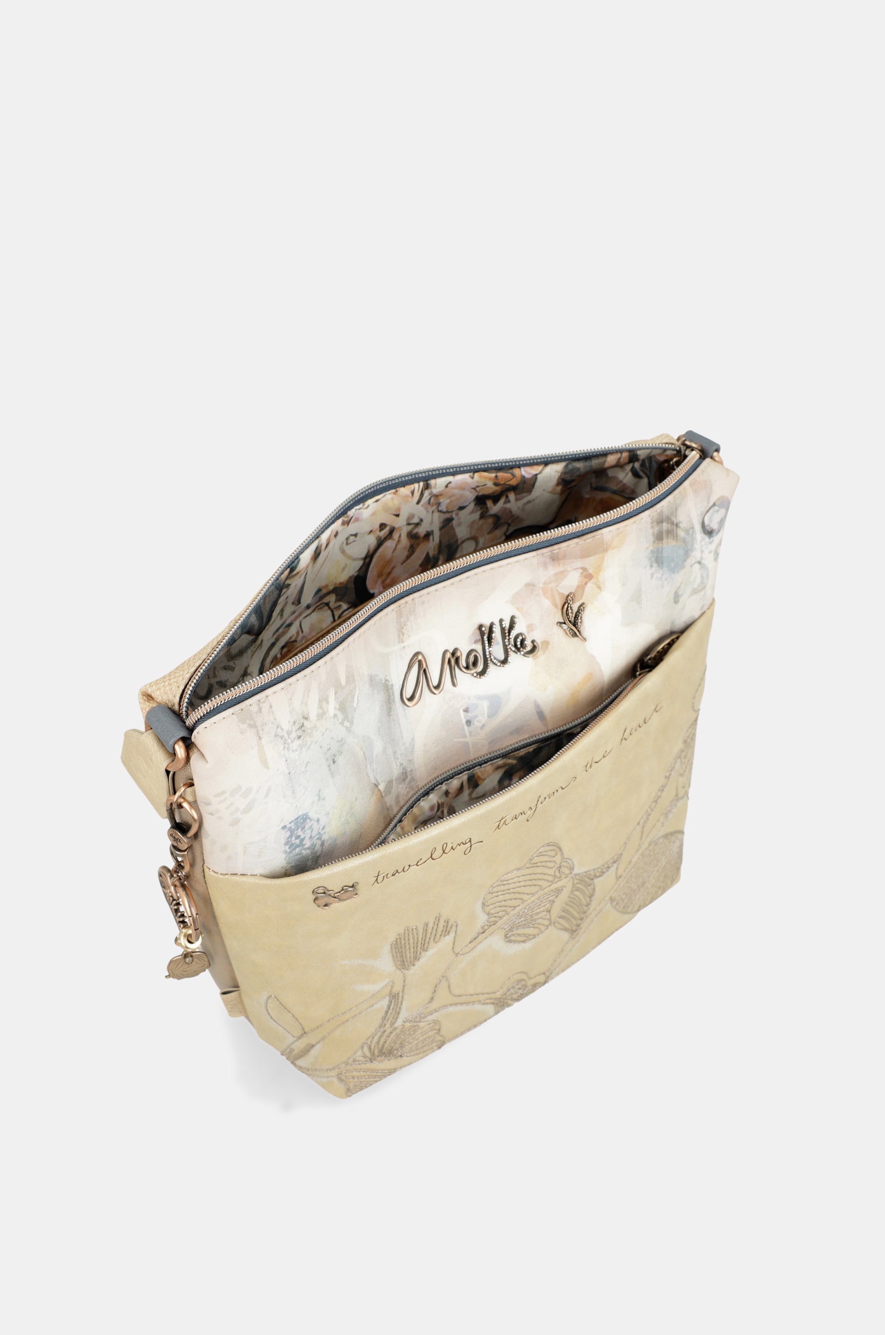 Large crossbody bag with front pocket Memories