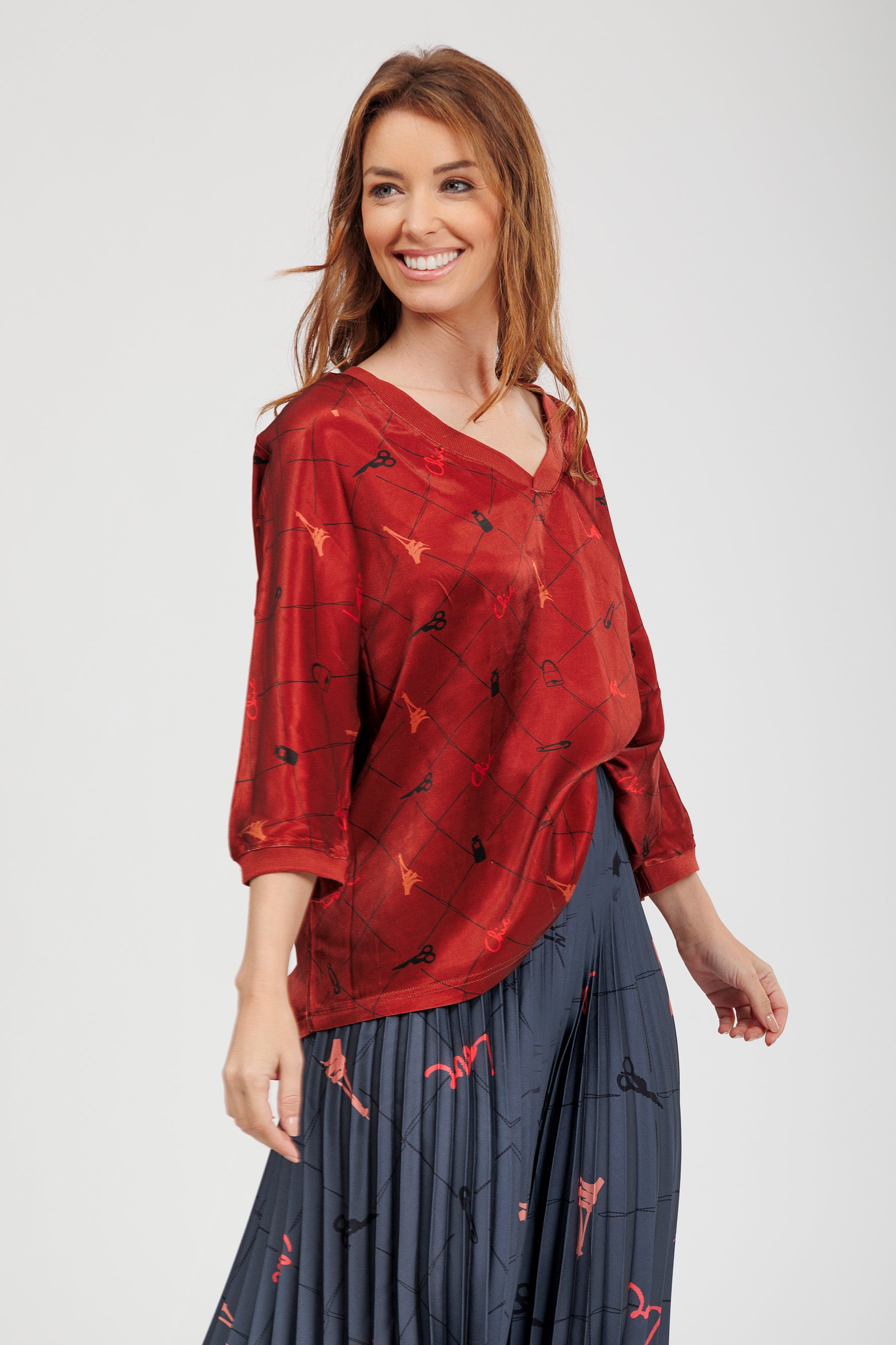 Orange copper short sleeve T-shirt