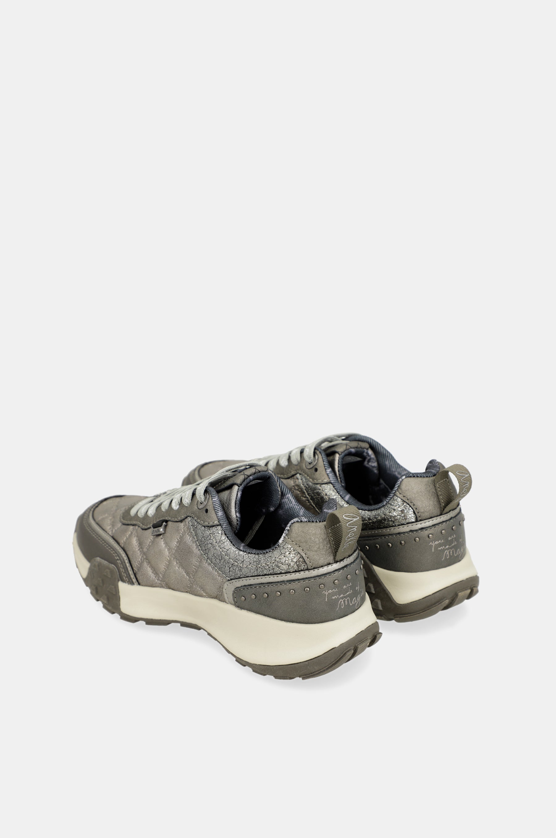 Metallic taupe sneakers