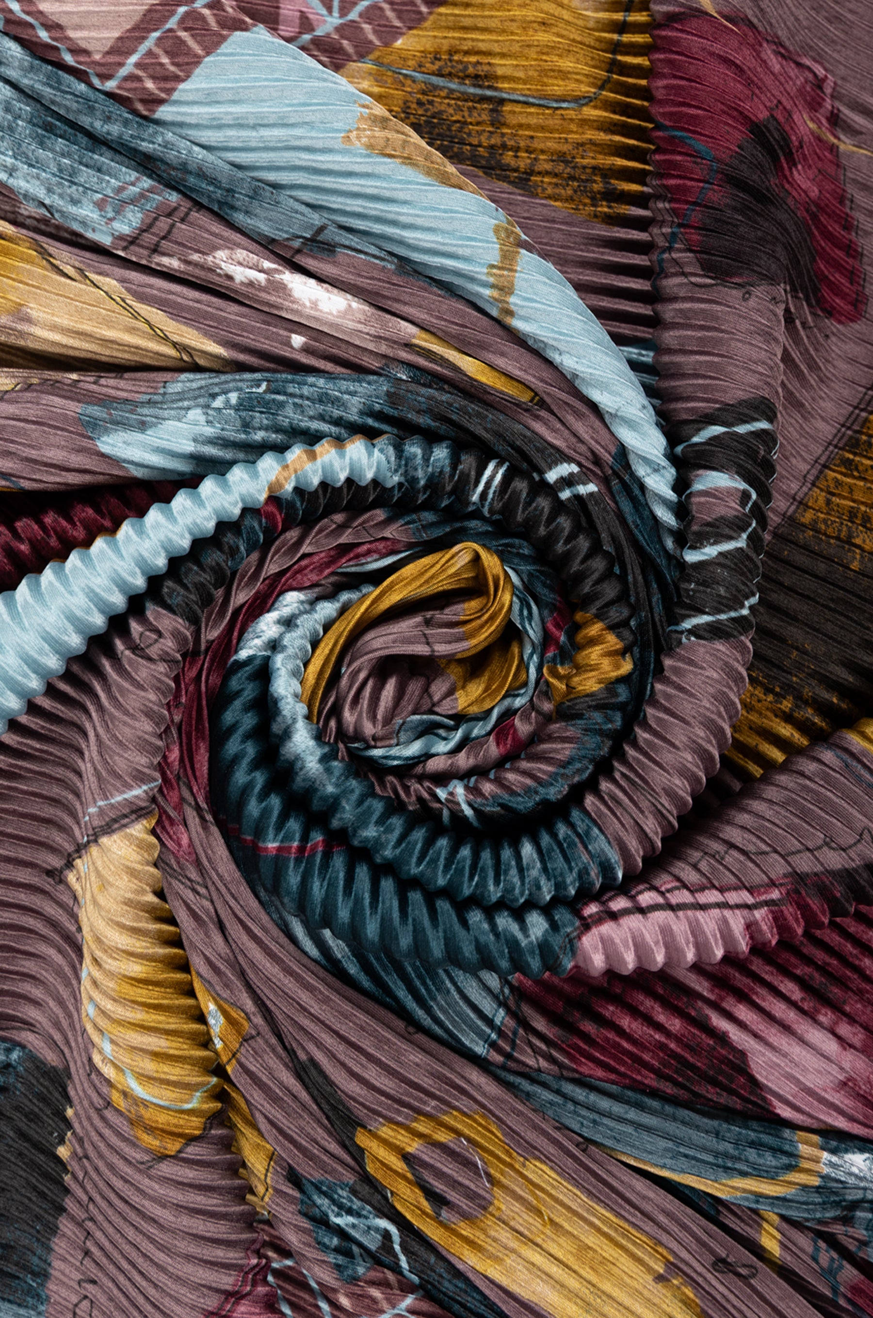 Evolution pleated square scarf