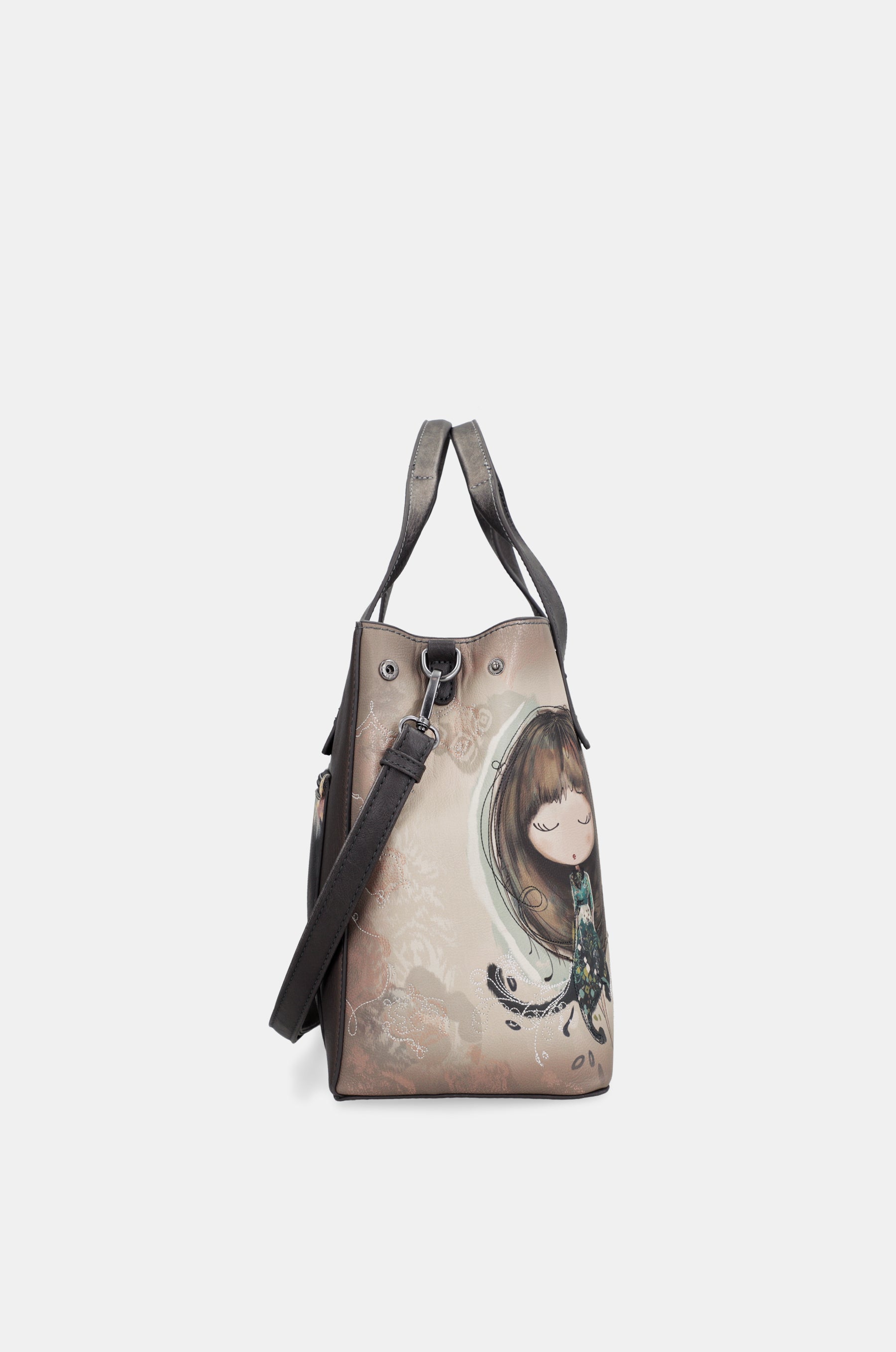 Real handbag with shoulder strap