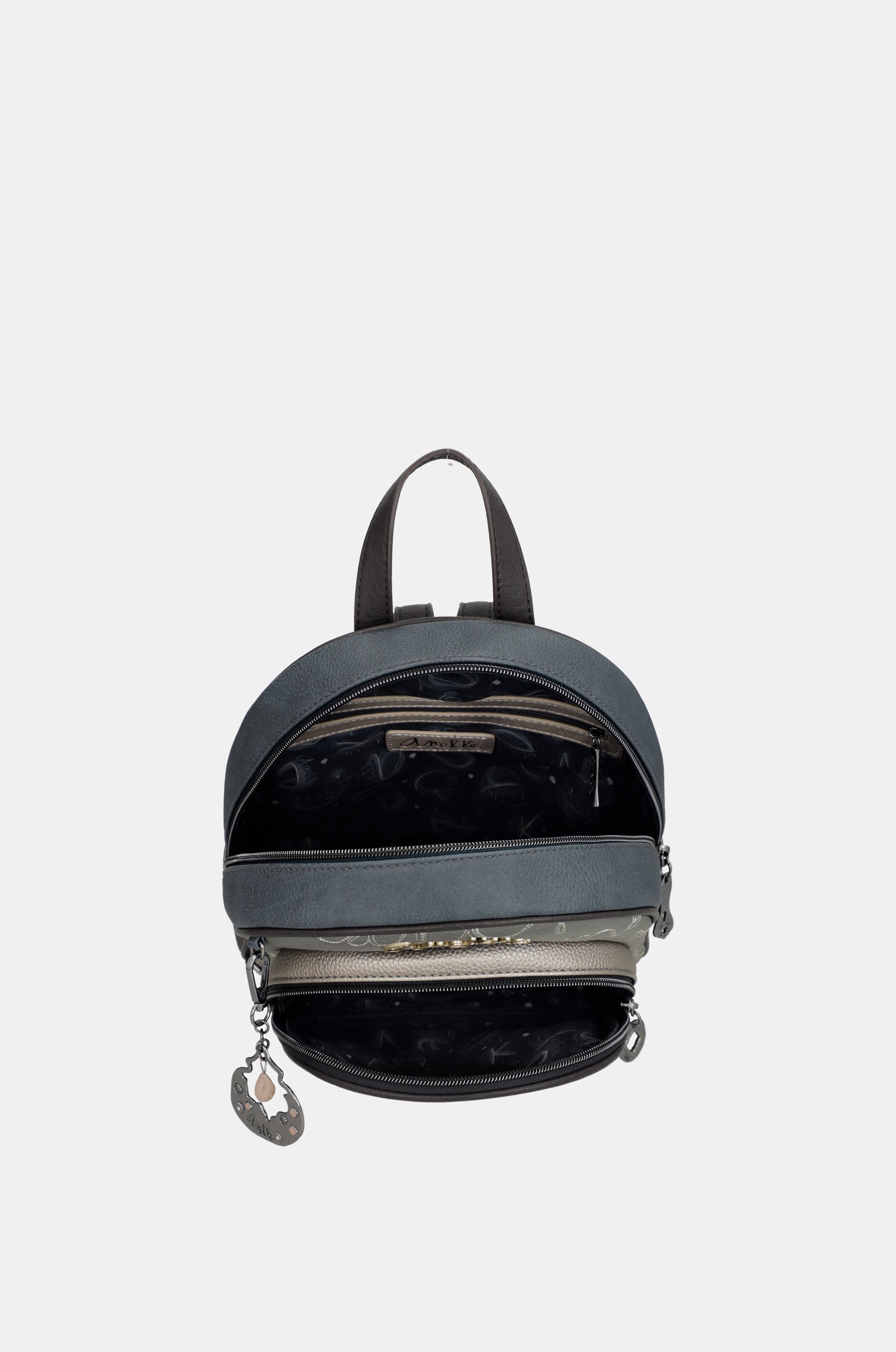 Real backpack with front pocket