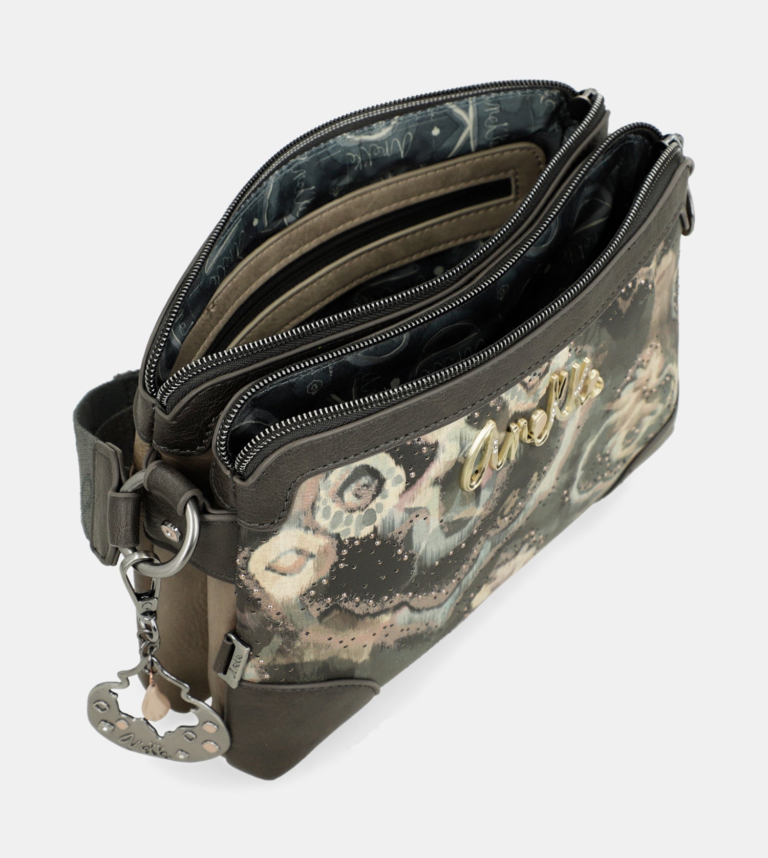 Manifesto double-compartment crossbody bag