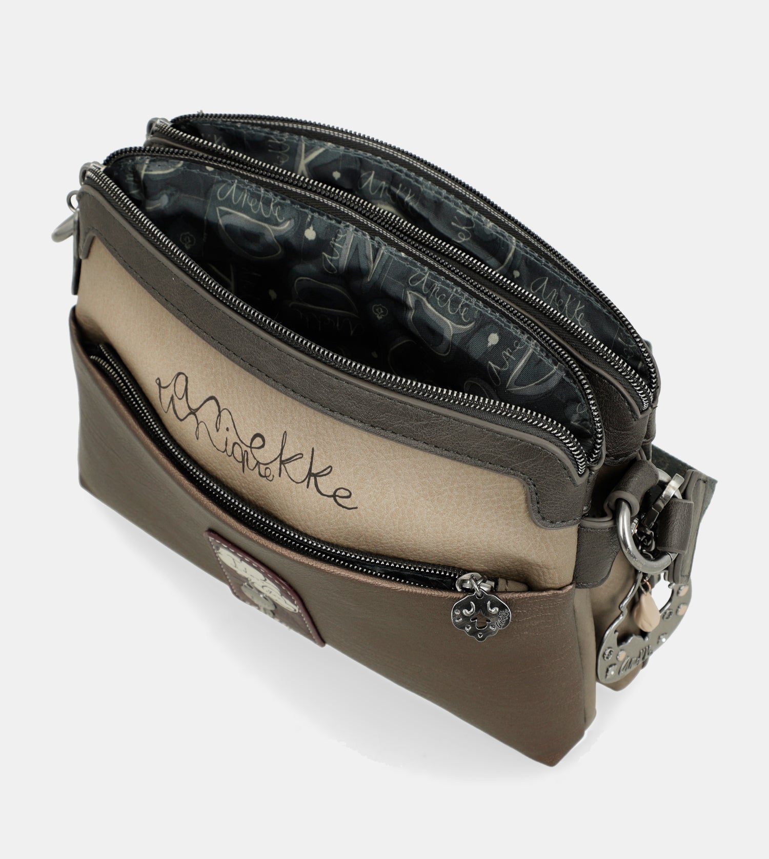 Manifesto double-compartment crossbody bag