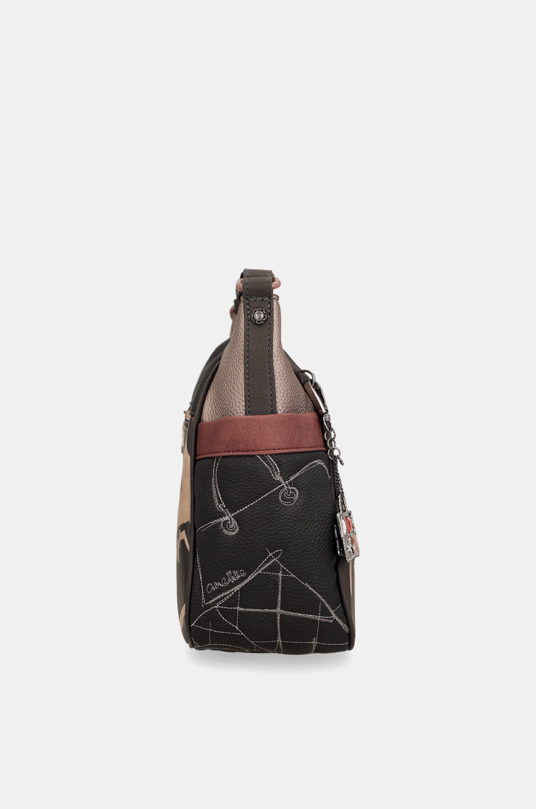 Mademoiselle large shoulder bag with shoulder strap