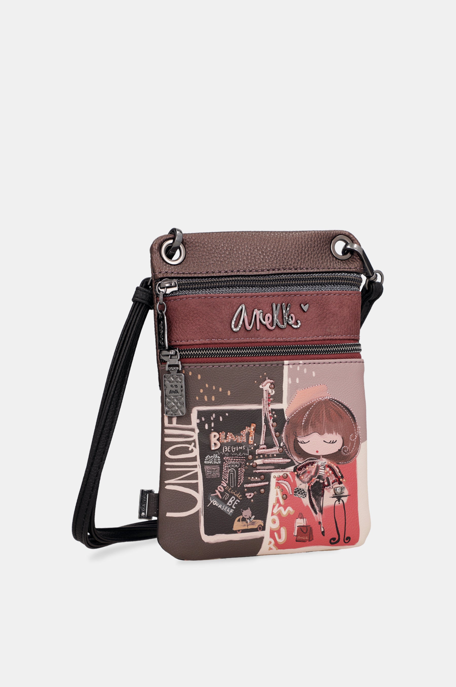 Mademoiselle 2-compartment mini crossbody bag