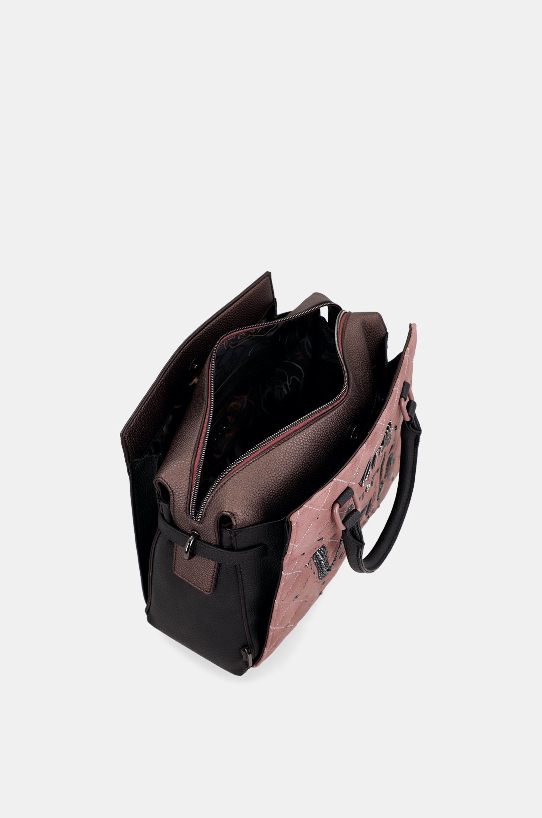 Parisian short-handle bag with shoulder strap