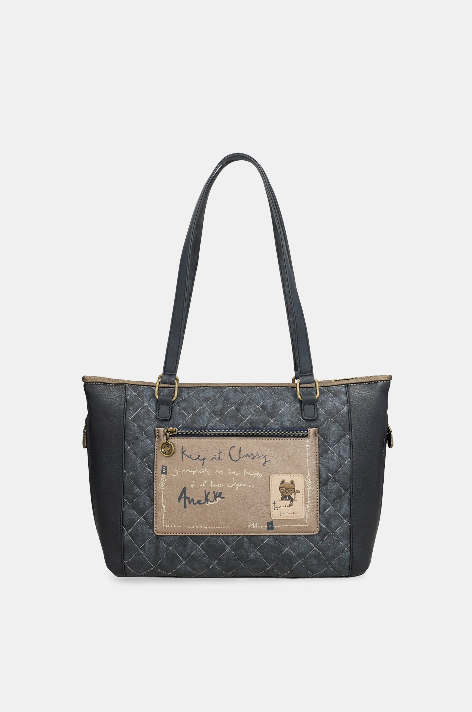Studio shopper bag with shoulder strap