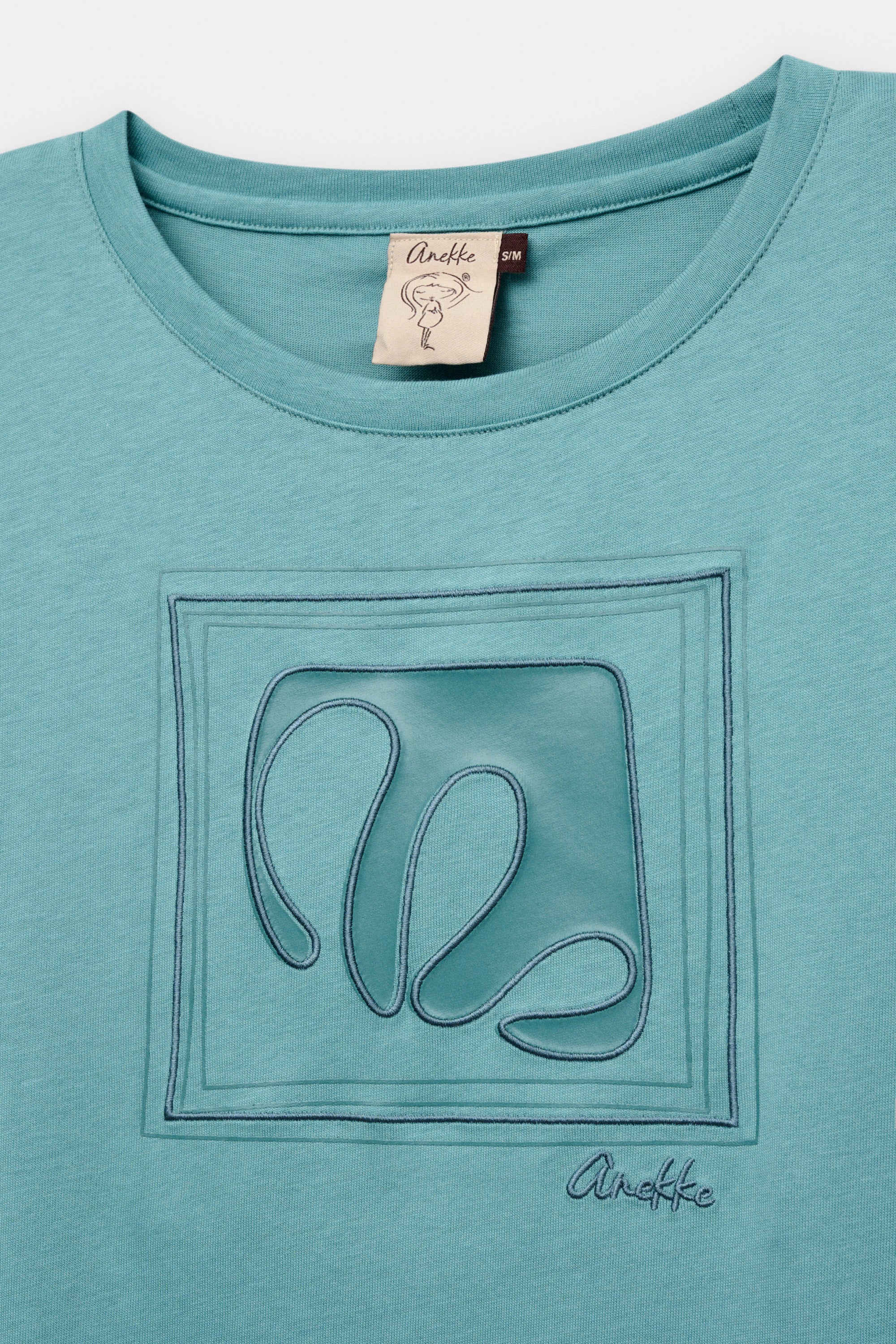 Blue puff-sleeve T-shirt