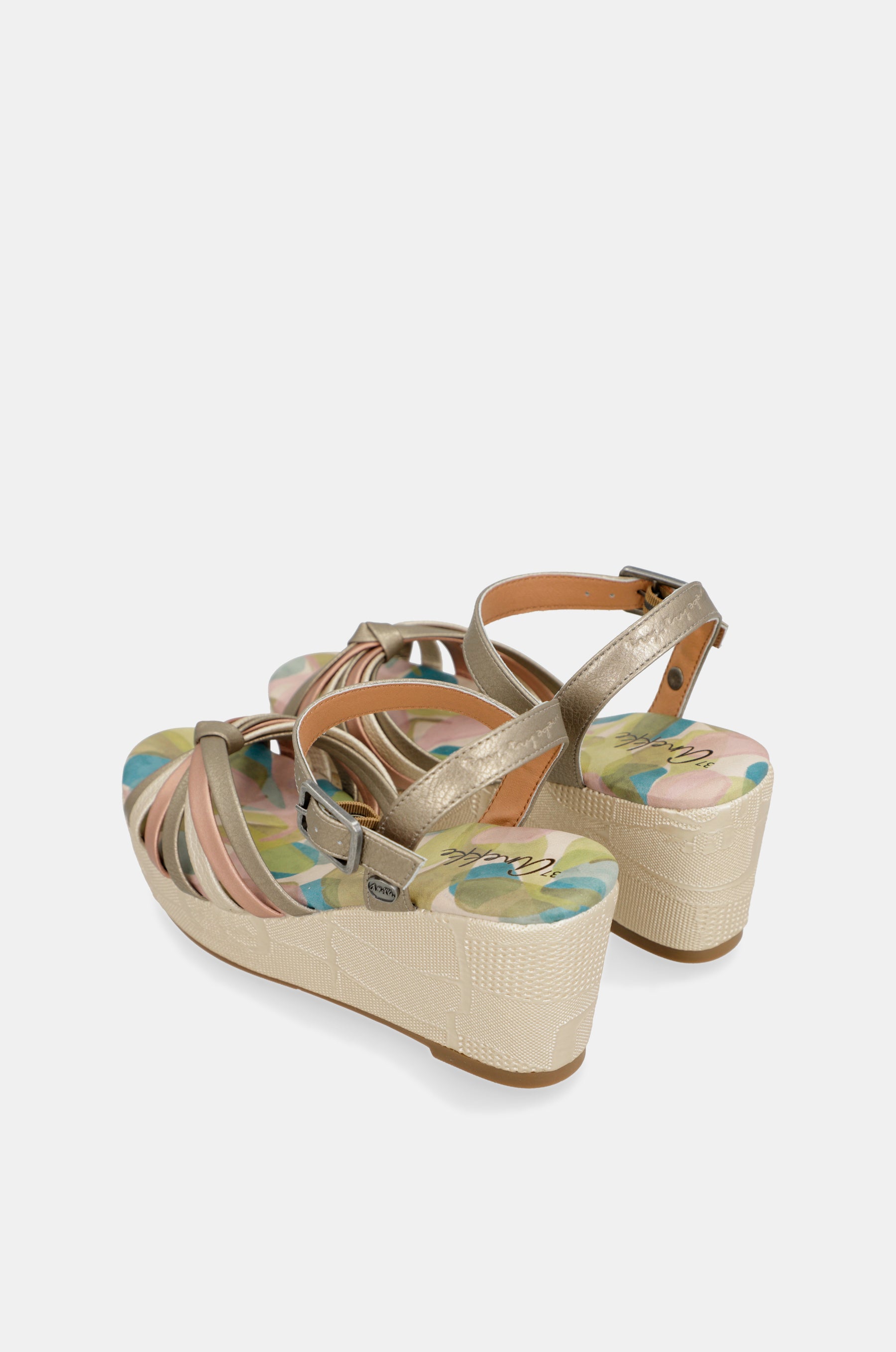 Printed Bloom crossover sandals
