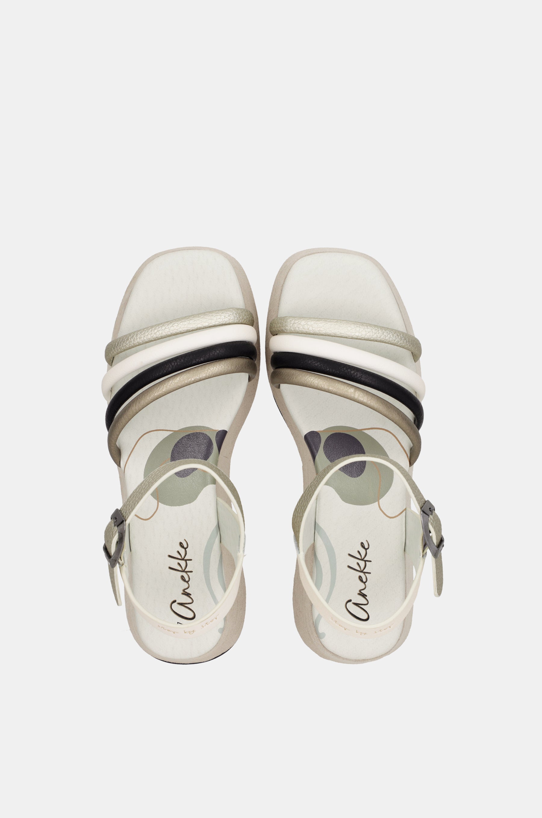 Beige platform sandals