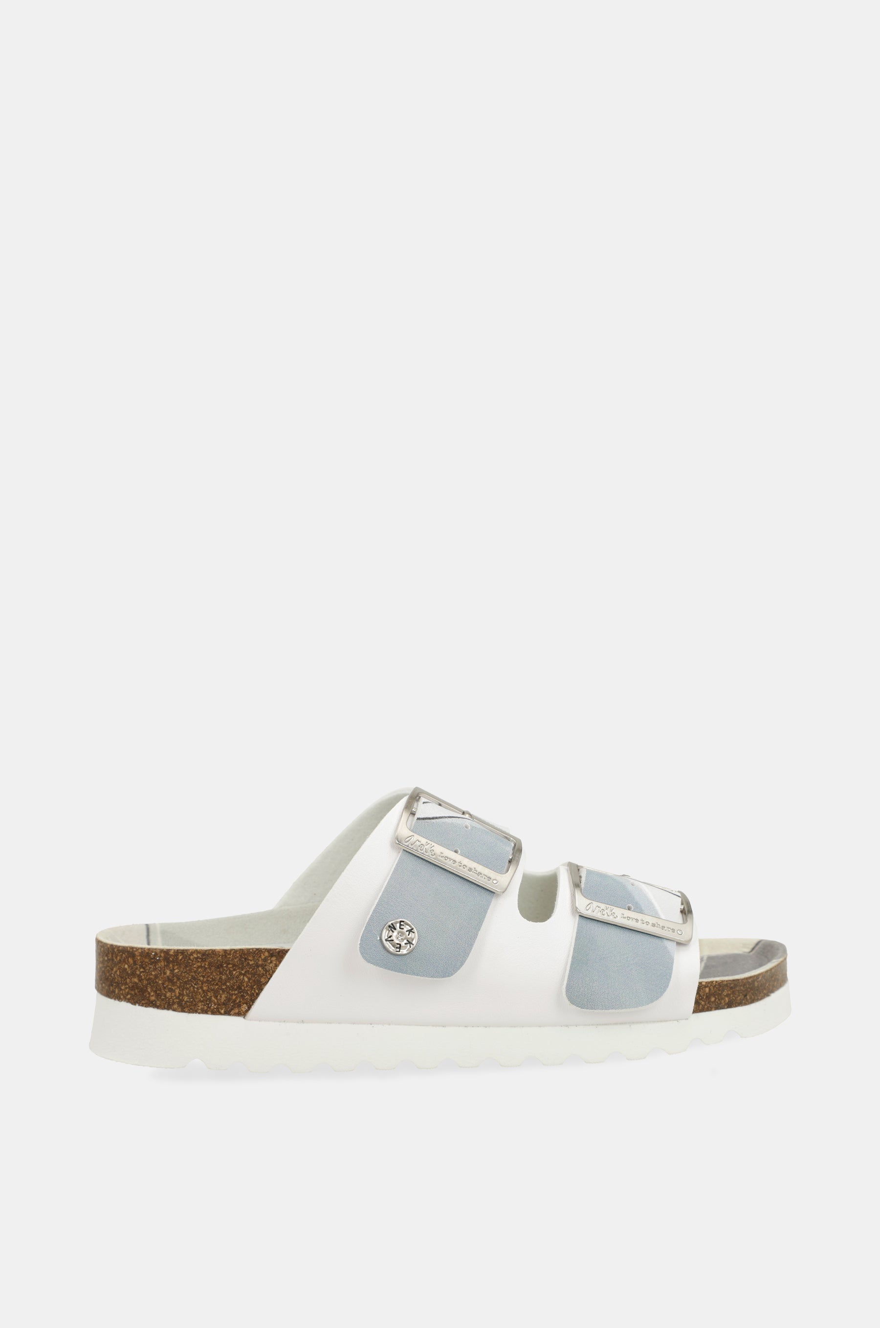 Blue and white bio sandals