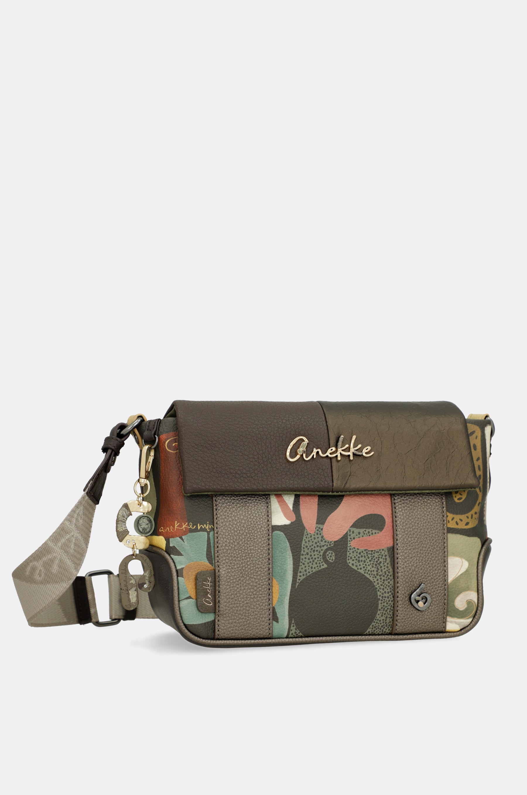Crossbody bag with printed flap Amphora