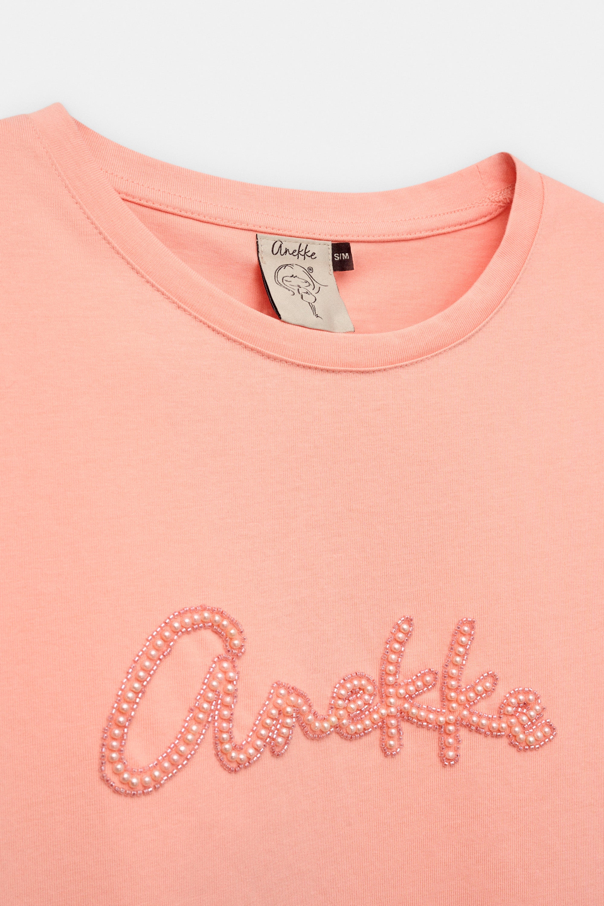 Salmon T-shirt with logo