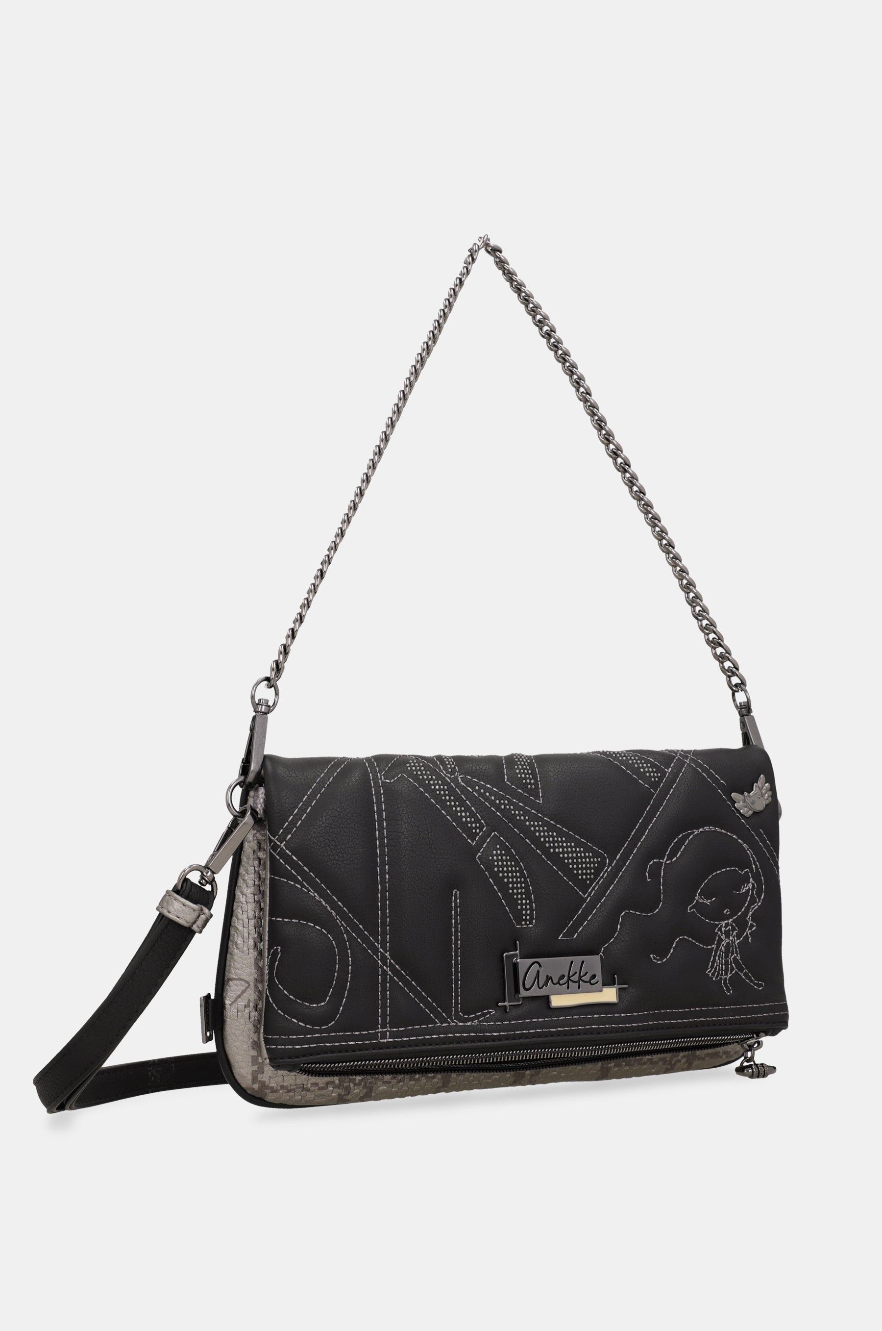 Crossbody bag Iron with metal handle