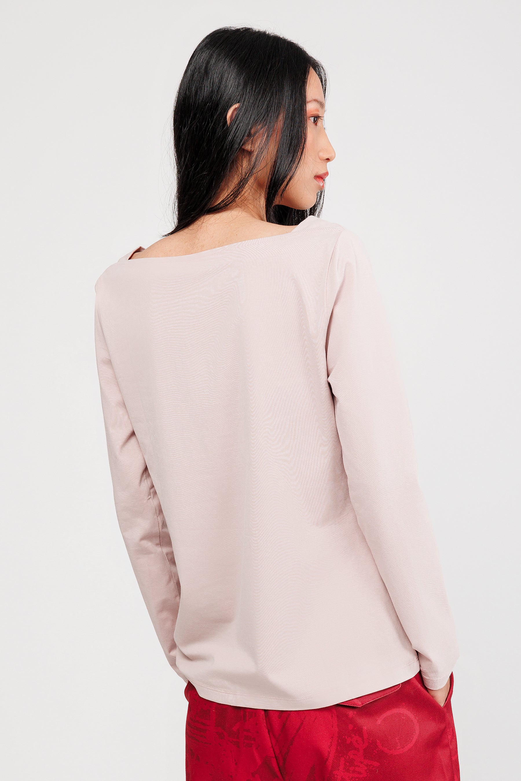 Pink long sleeve T-shirt