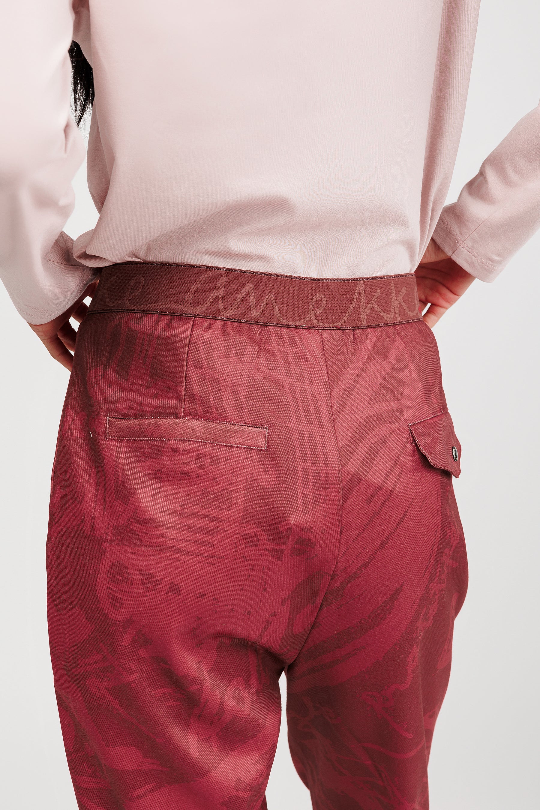 Burgundy trousers