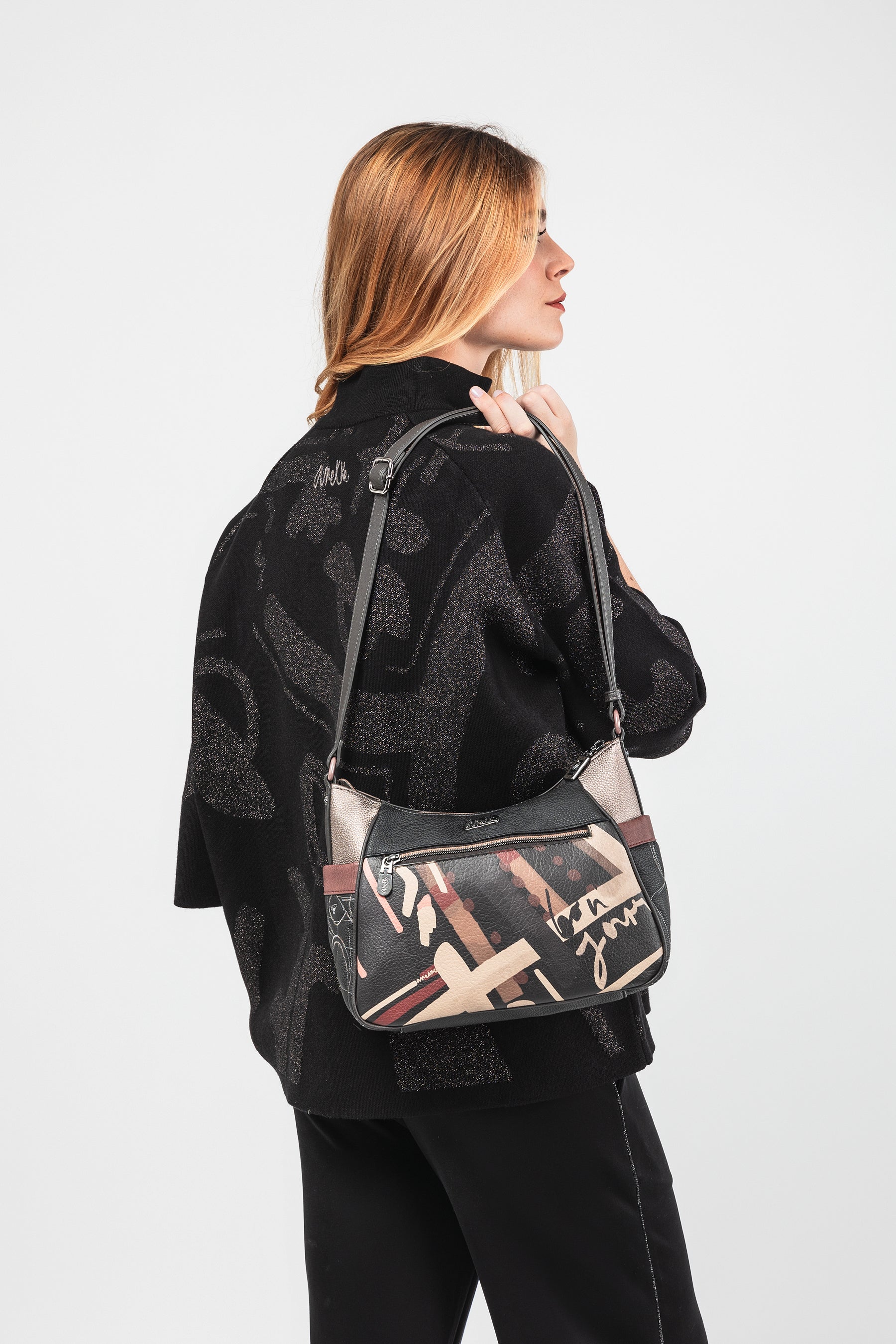 Mademoiselle large shoulder bag with shoulder strap