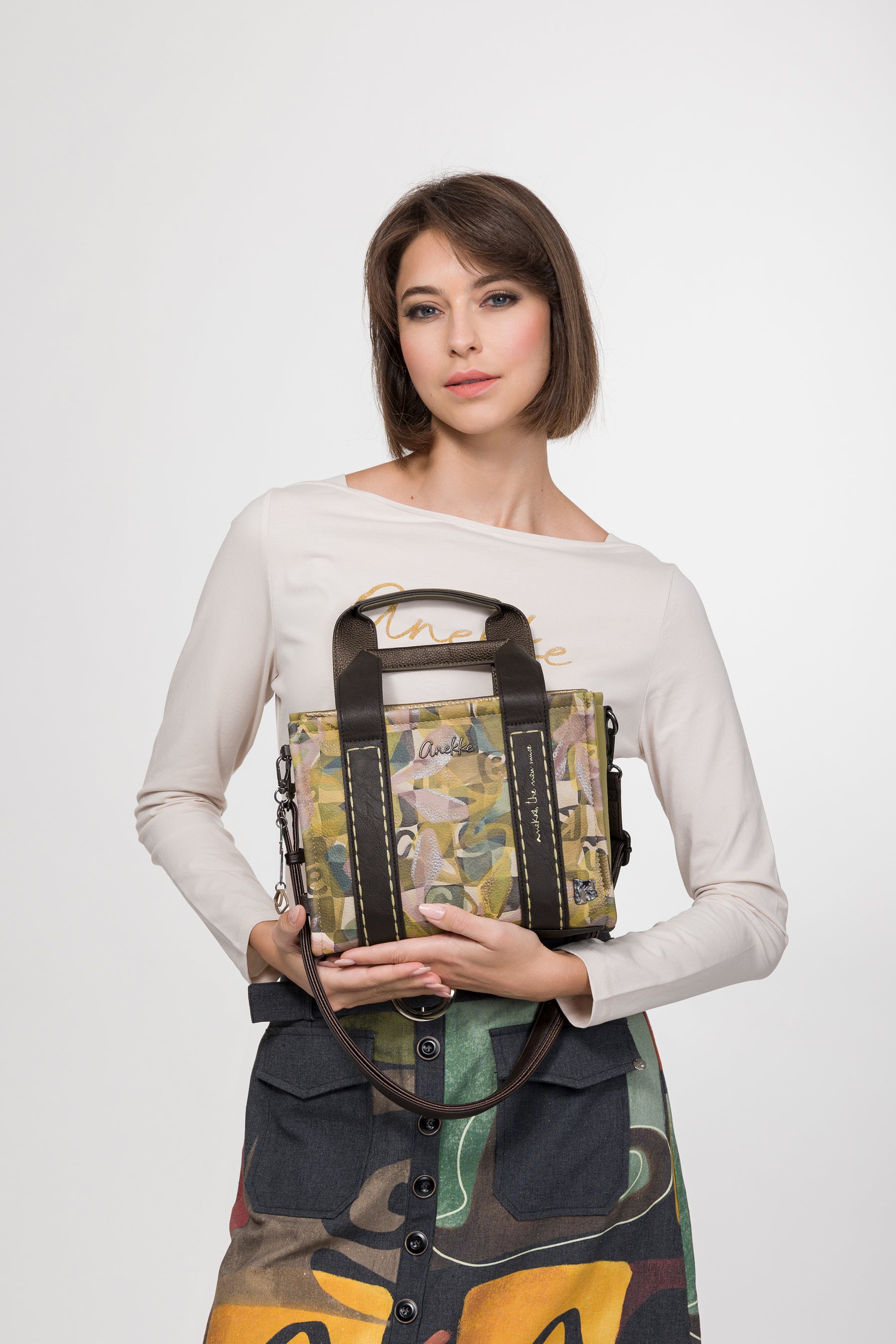 Double-handle bag and crossbody bag Bloom