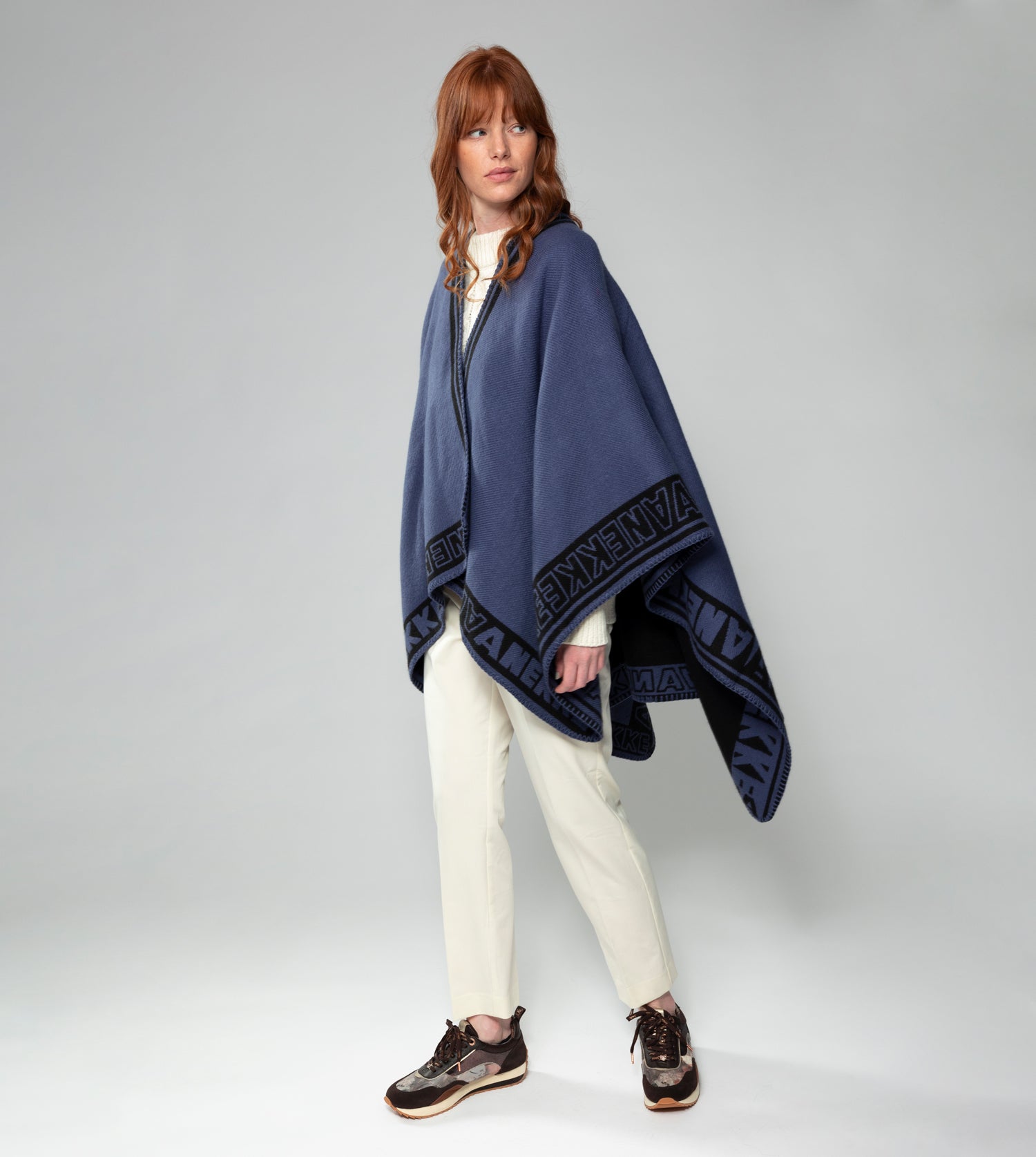 Navy Blue Shodō Poncho