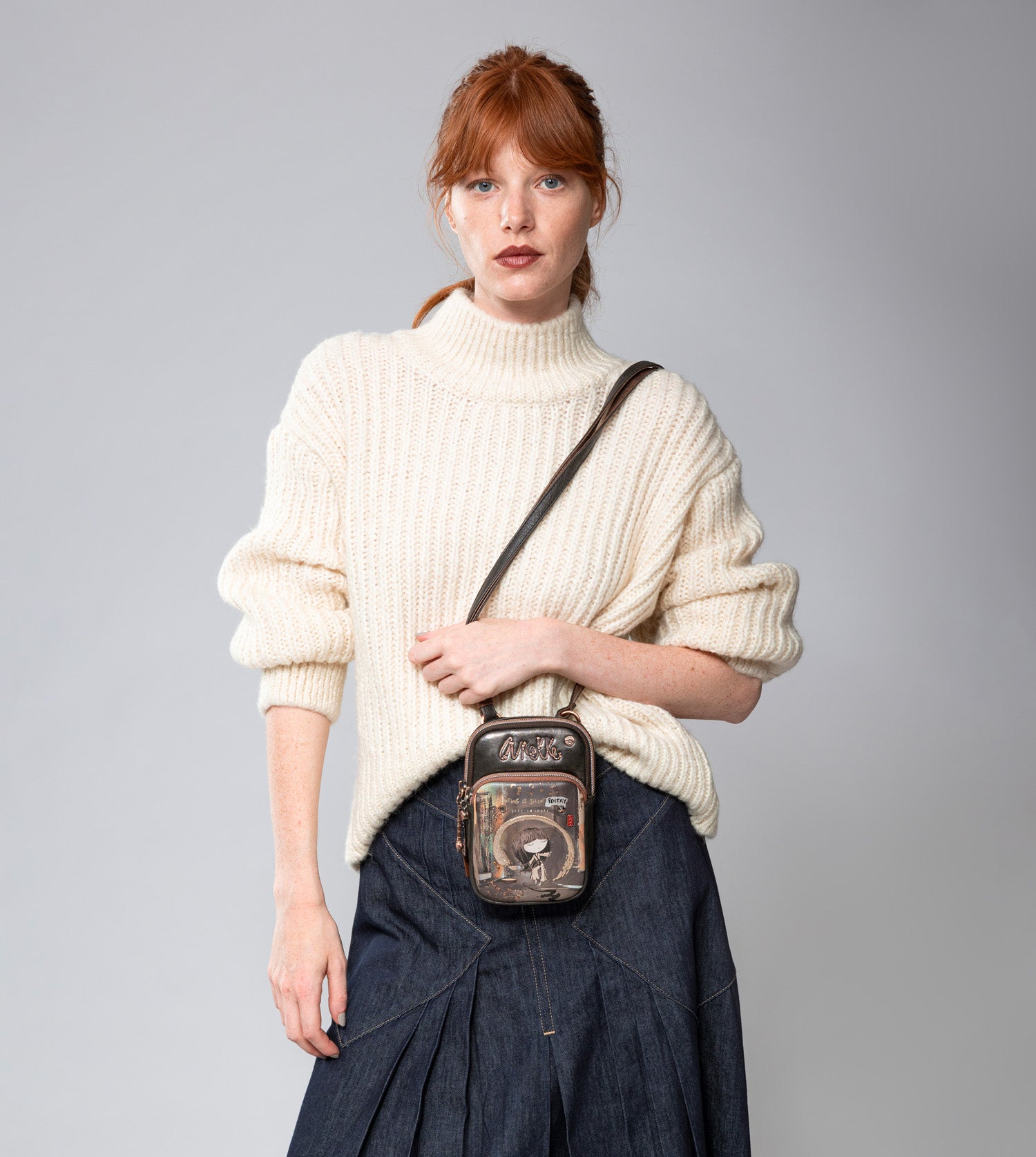 Shōen triple compartment mini shoulder bag