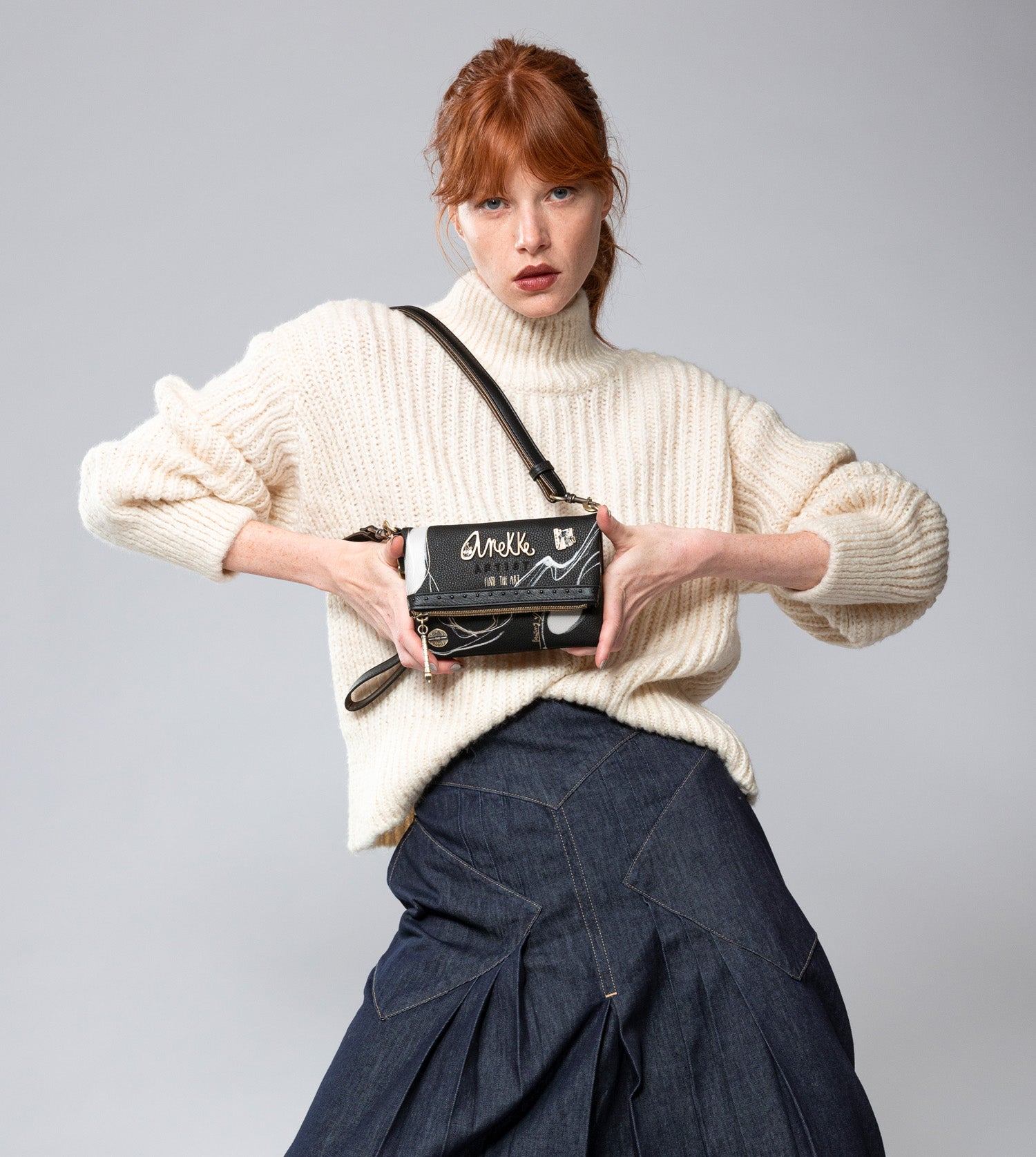 Nature Shodō small black messenger bag