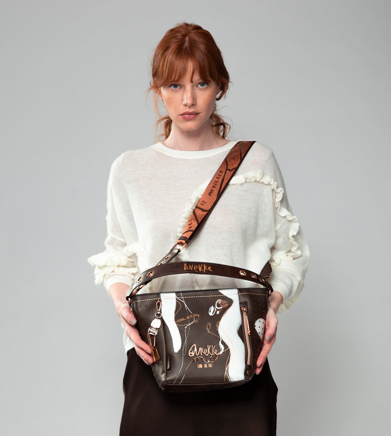 Nature Shodō medium brown handbag