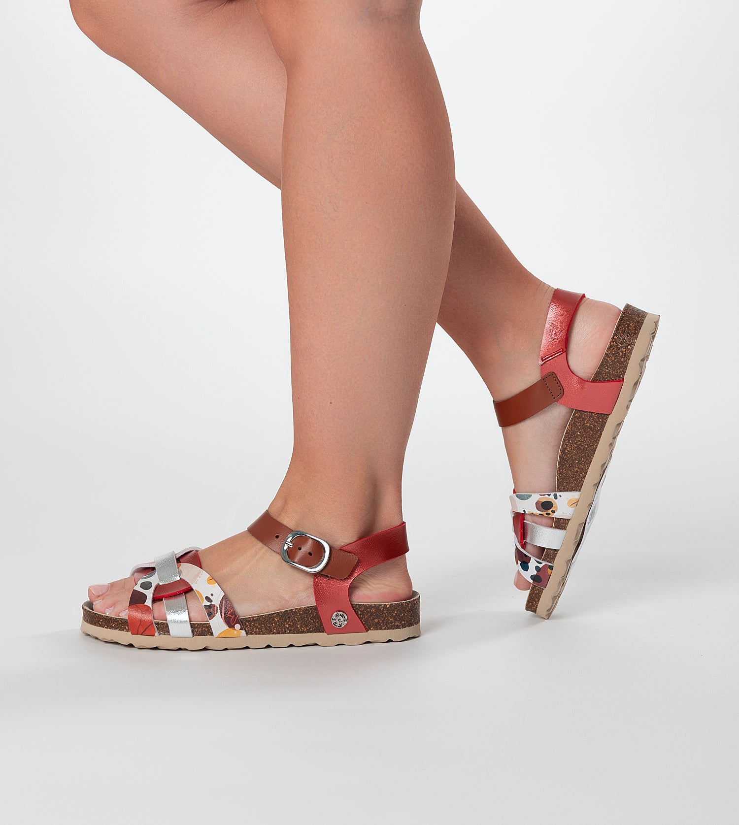 Alma red strappy sandals