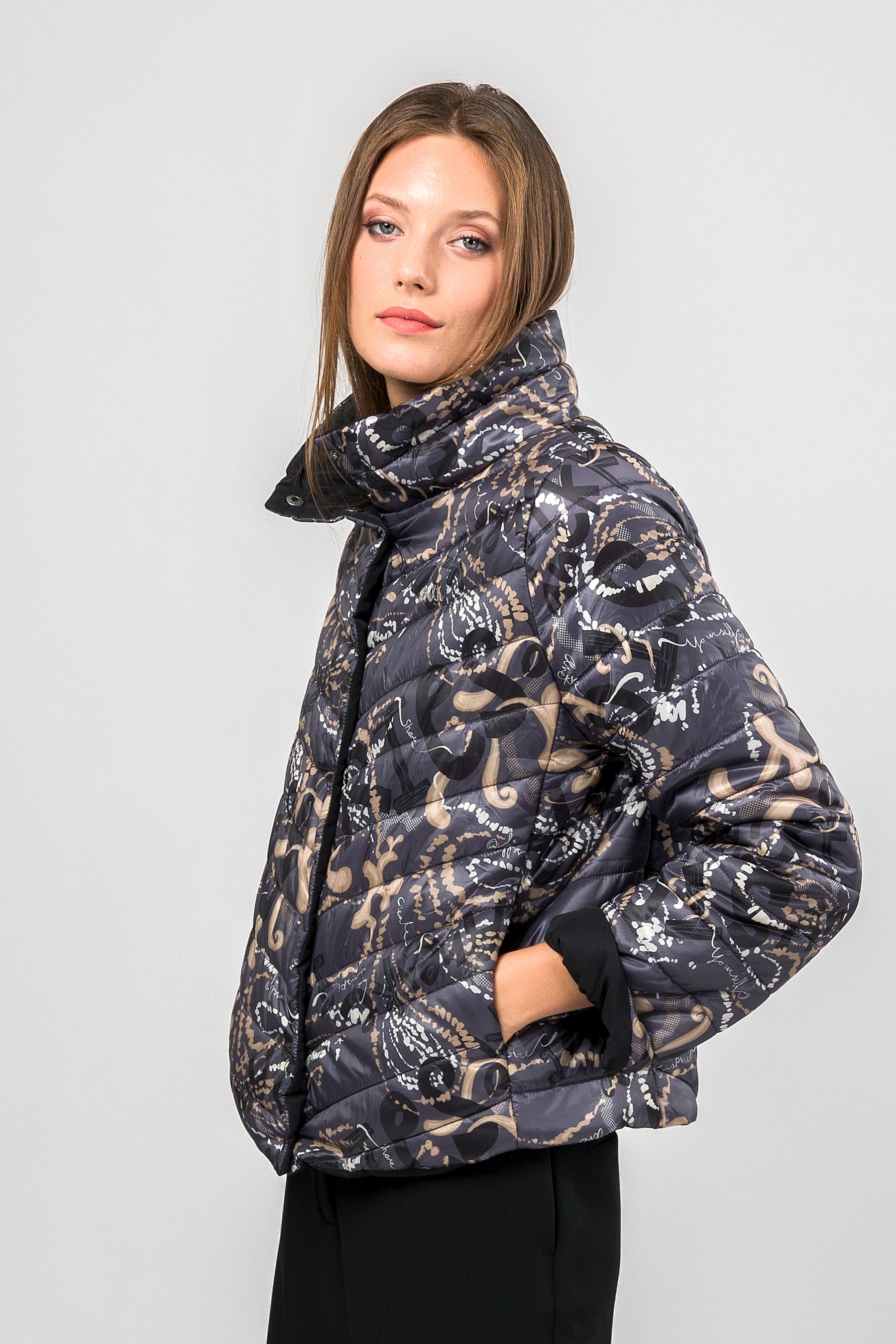 Gray reversible jacket