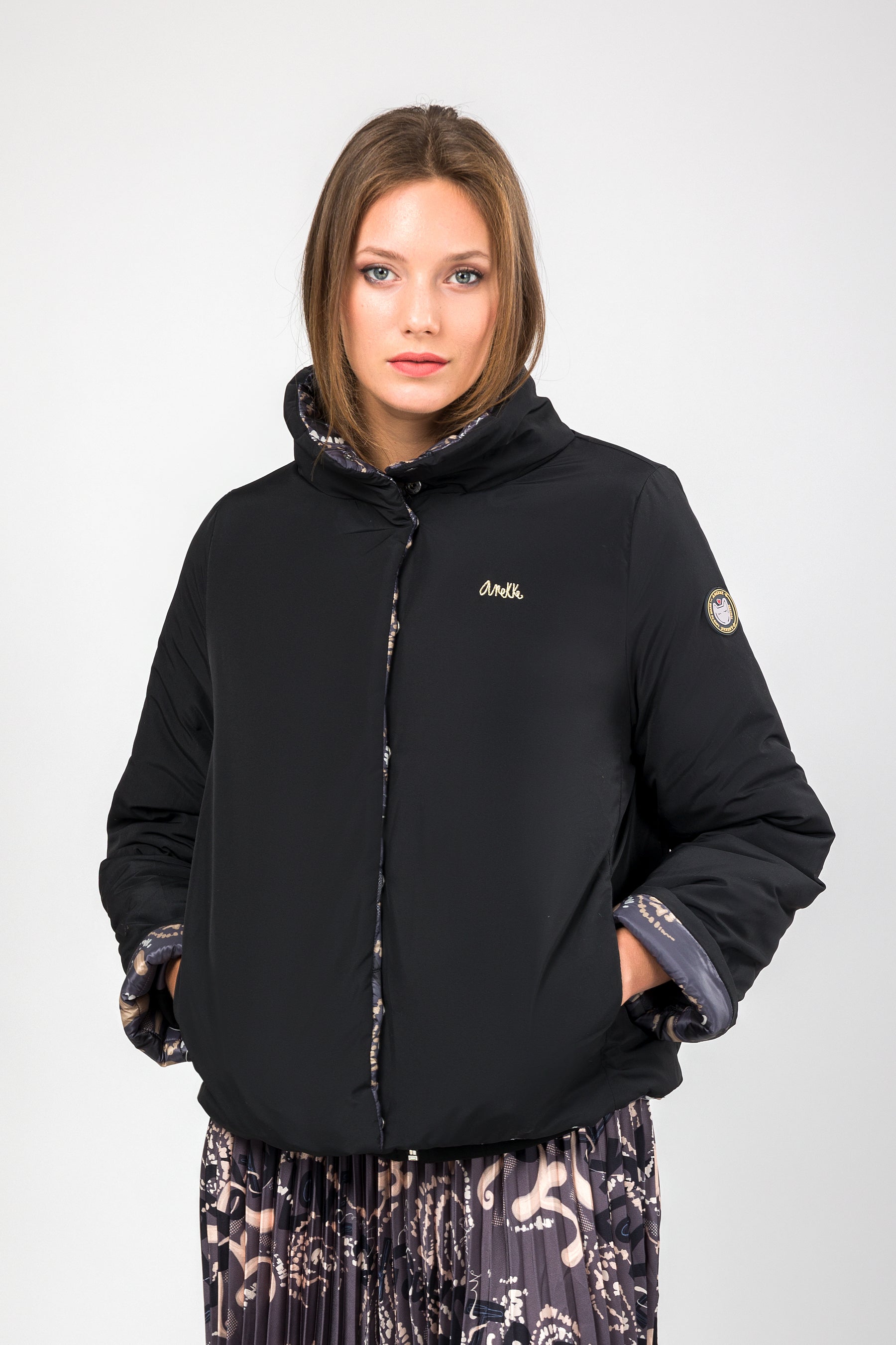 Gray reversible jacket