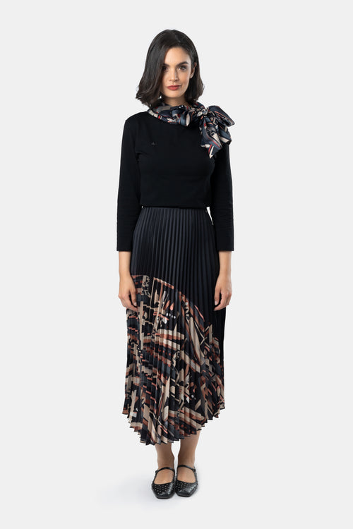 Mademoiselle black pleated skirt