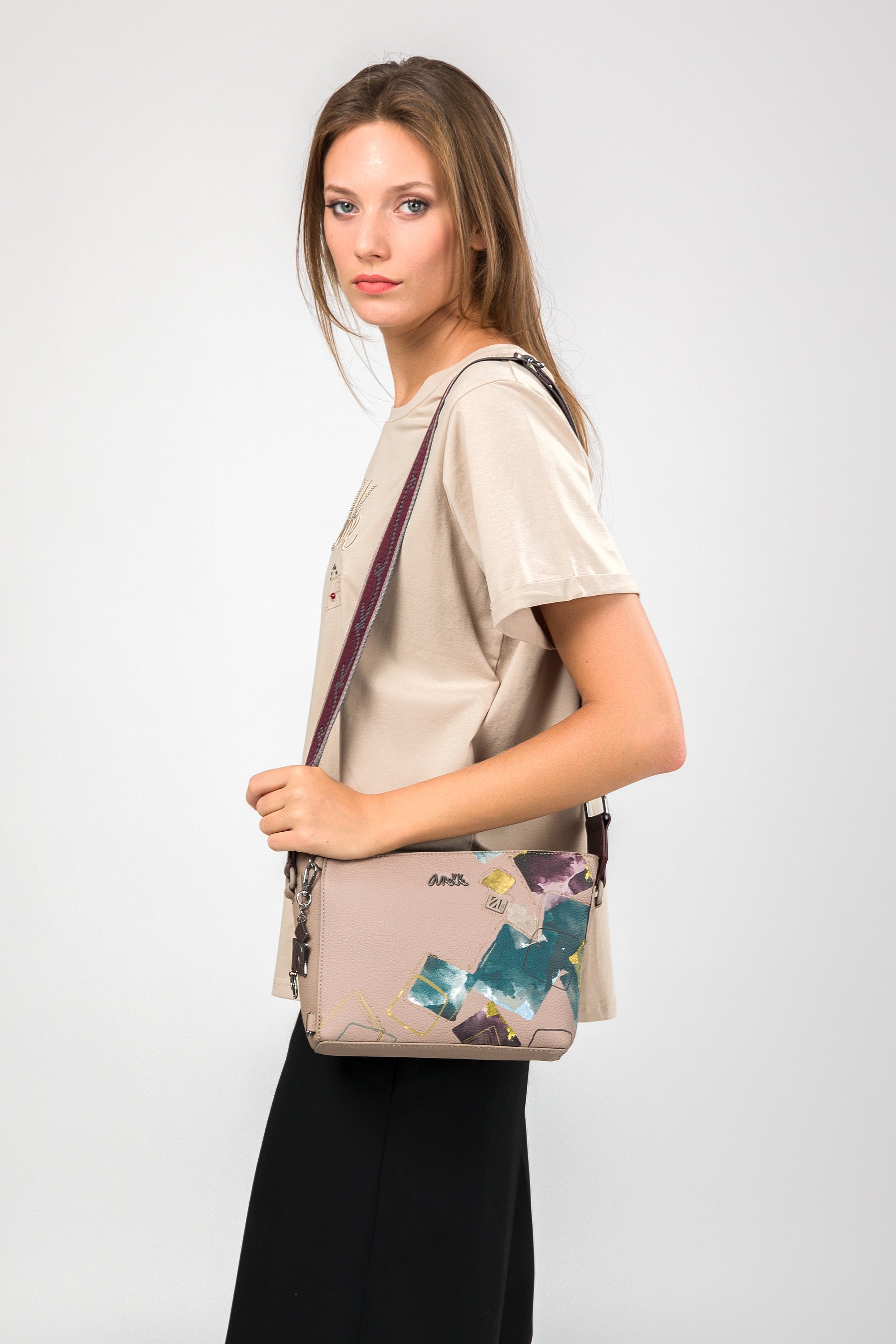 Evolution square crossbody bag
