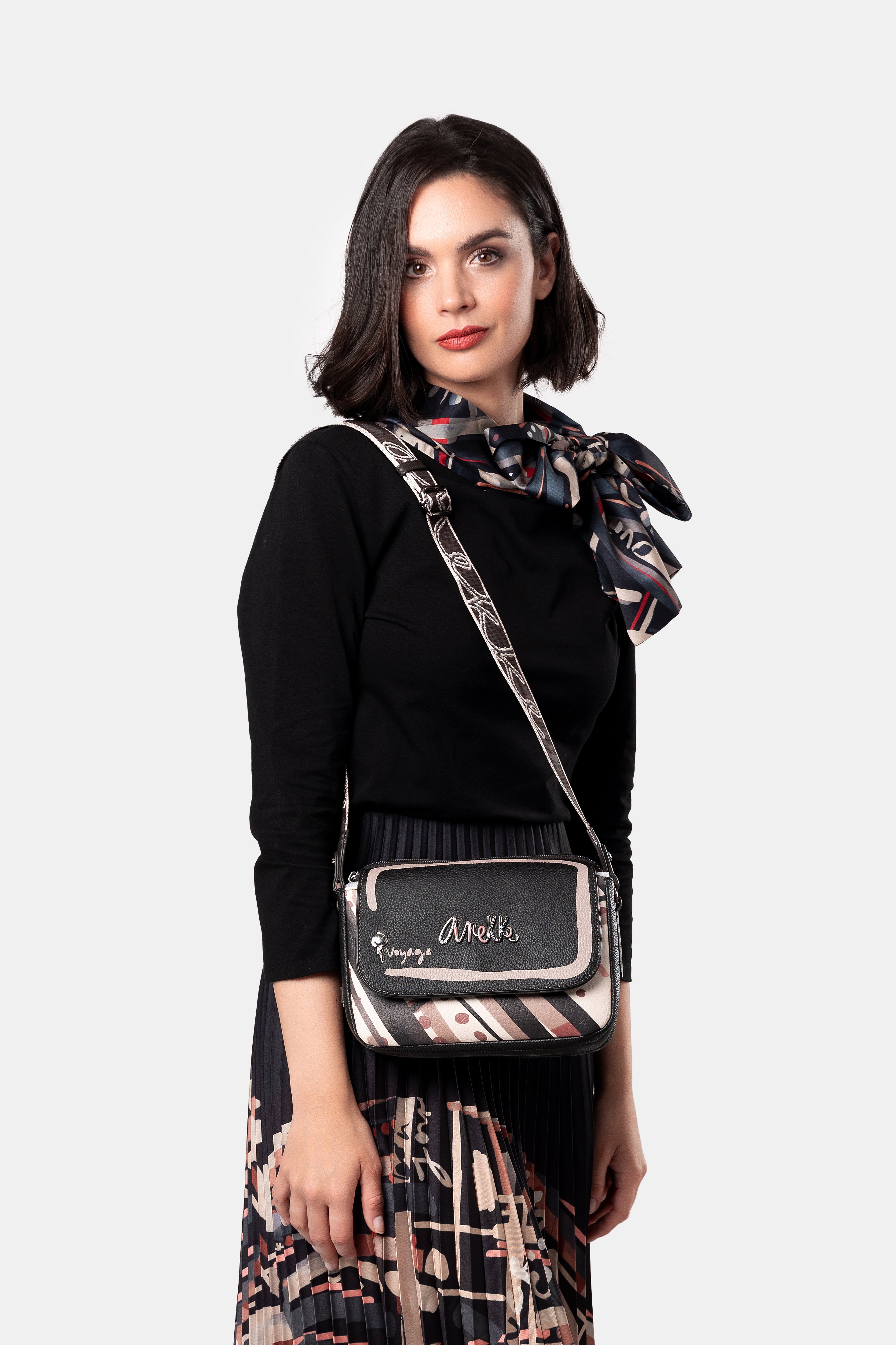 Parisian oval flap crossbody bag