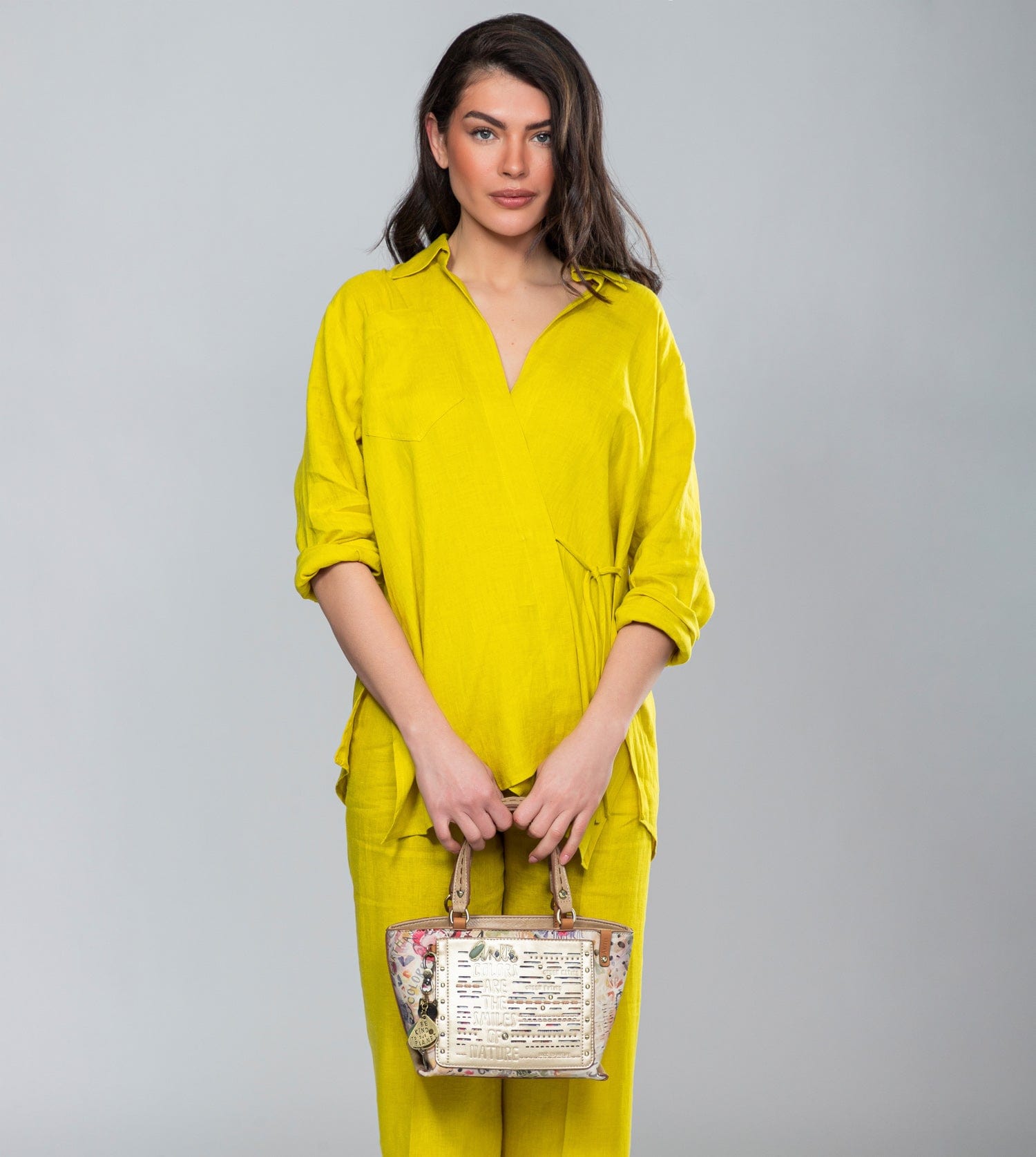 Nature Pachamama golden tote bag