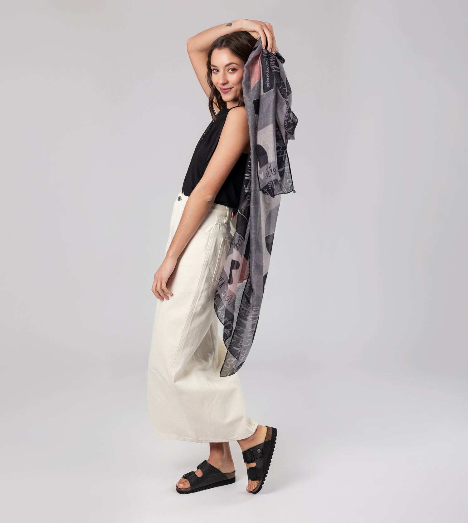 Sixties grey scarf