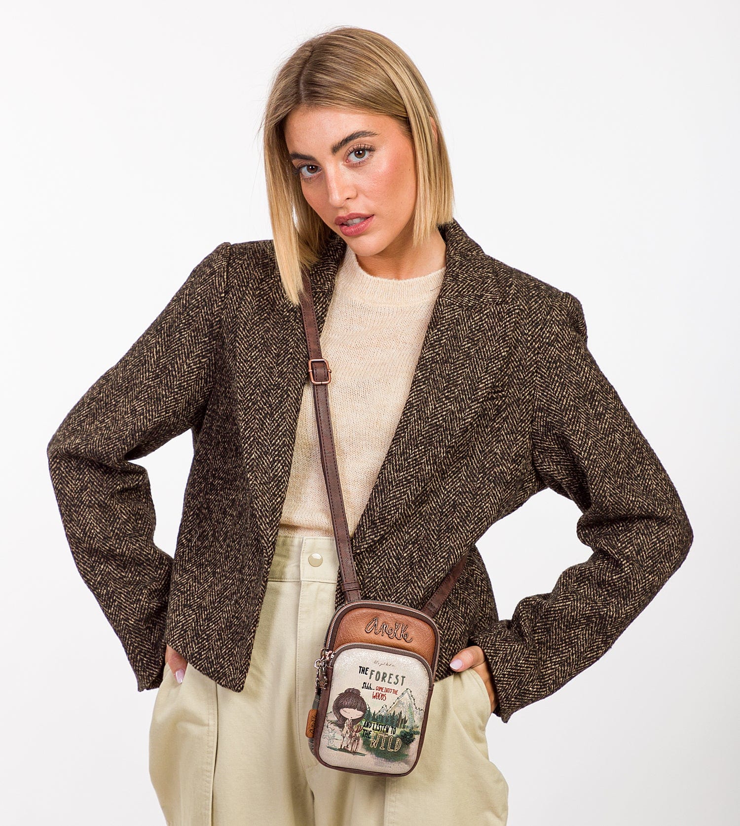 The Forest mini shoulder bag with front pocket