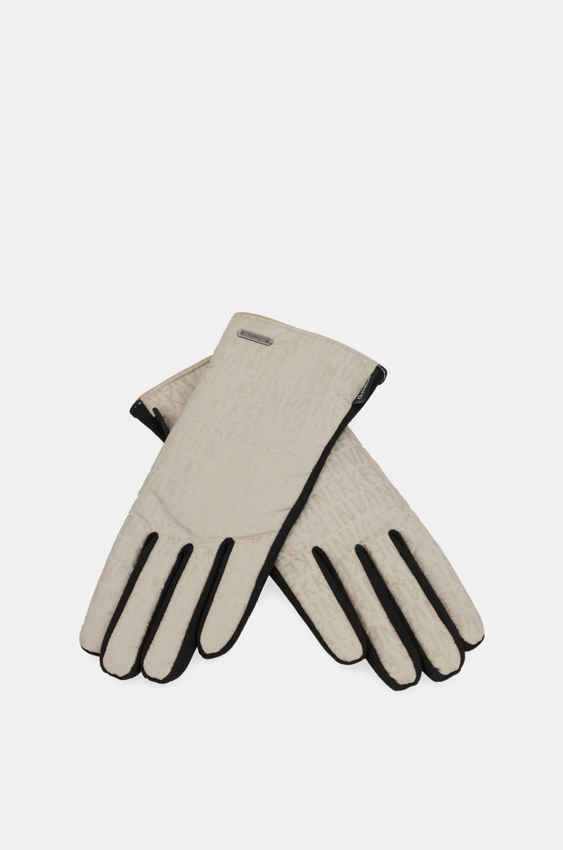 Black and beige Contemporary gloves
