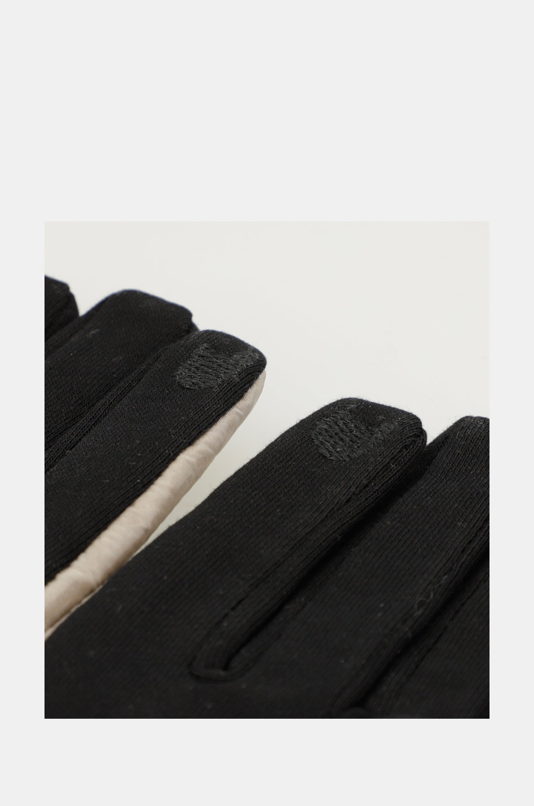 Black and beige Contemporary gloves